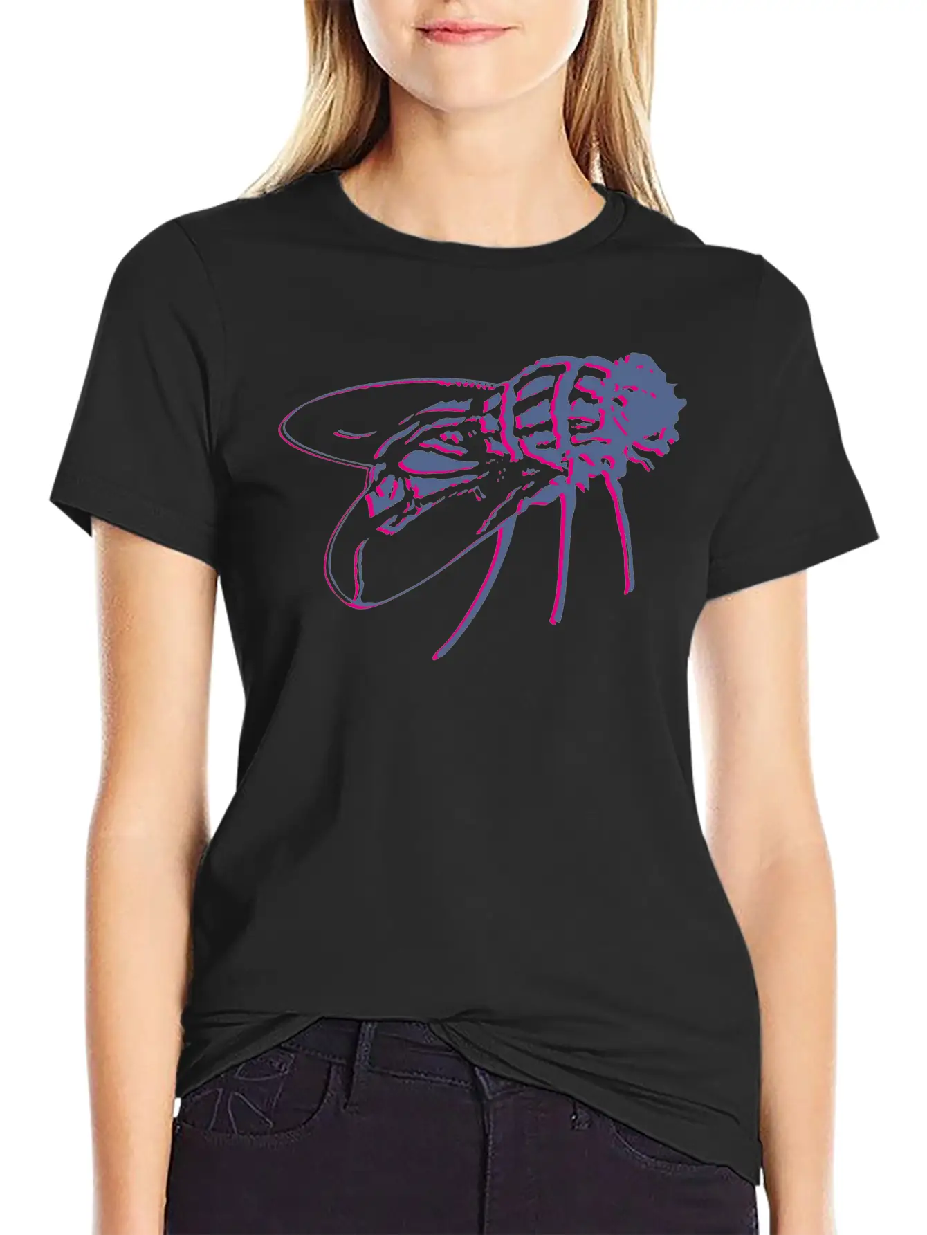 Insect Fly Wildlife Streetwear Vector Illustration Timeless Short Sleeve Tee – Comfy And Minimalist Design
