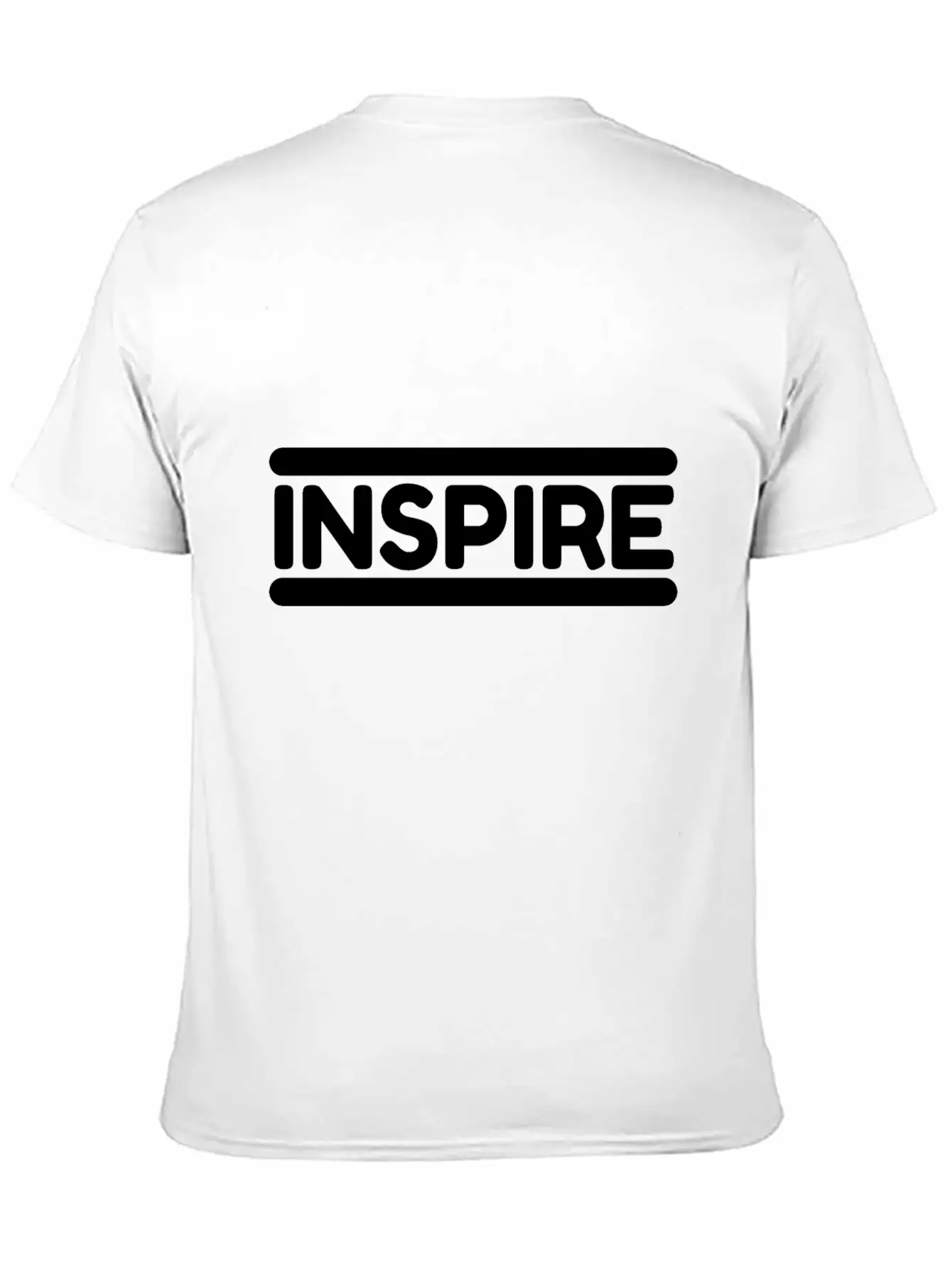 Inspire - Black Unisex Casual T-Shirt – Clean Design For Daily Comfort