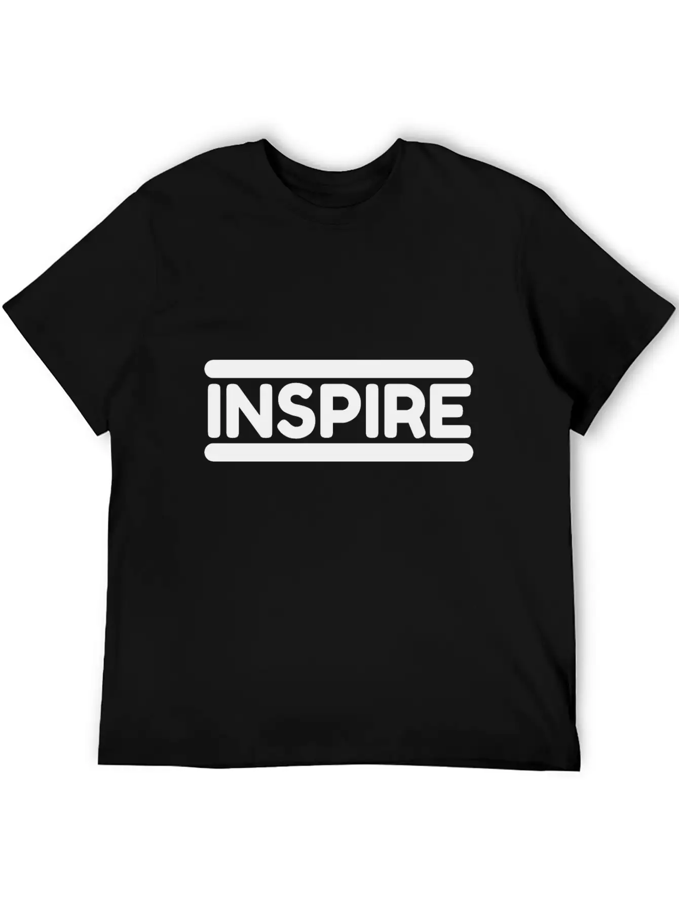 Inspire - Black Unisex Casual T-Shirt – Clean Design For Daily Comfort