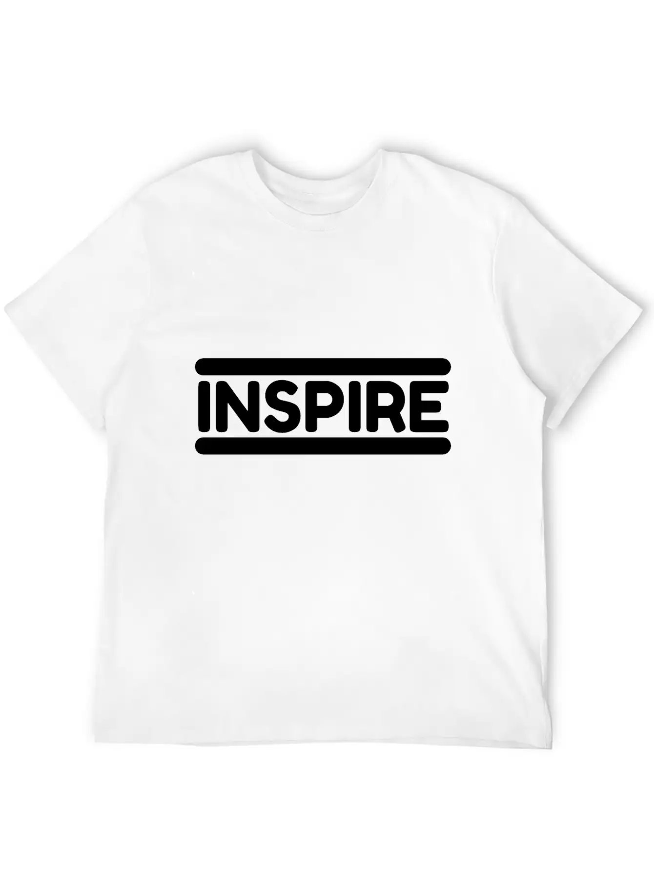 Inspire - Black Unisex Casual T-Shirt – Clean Design For Daily Comfort