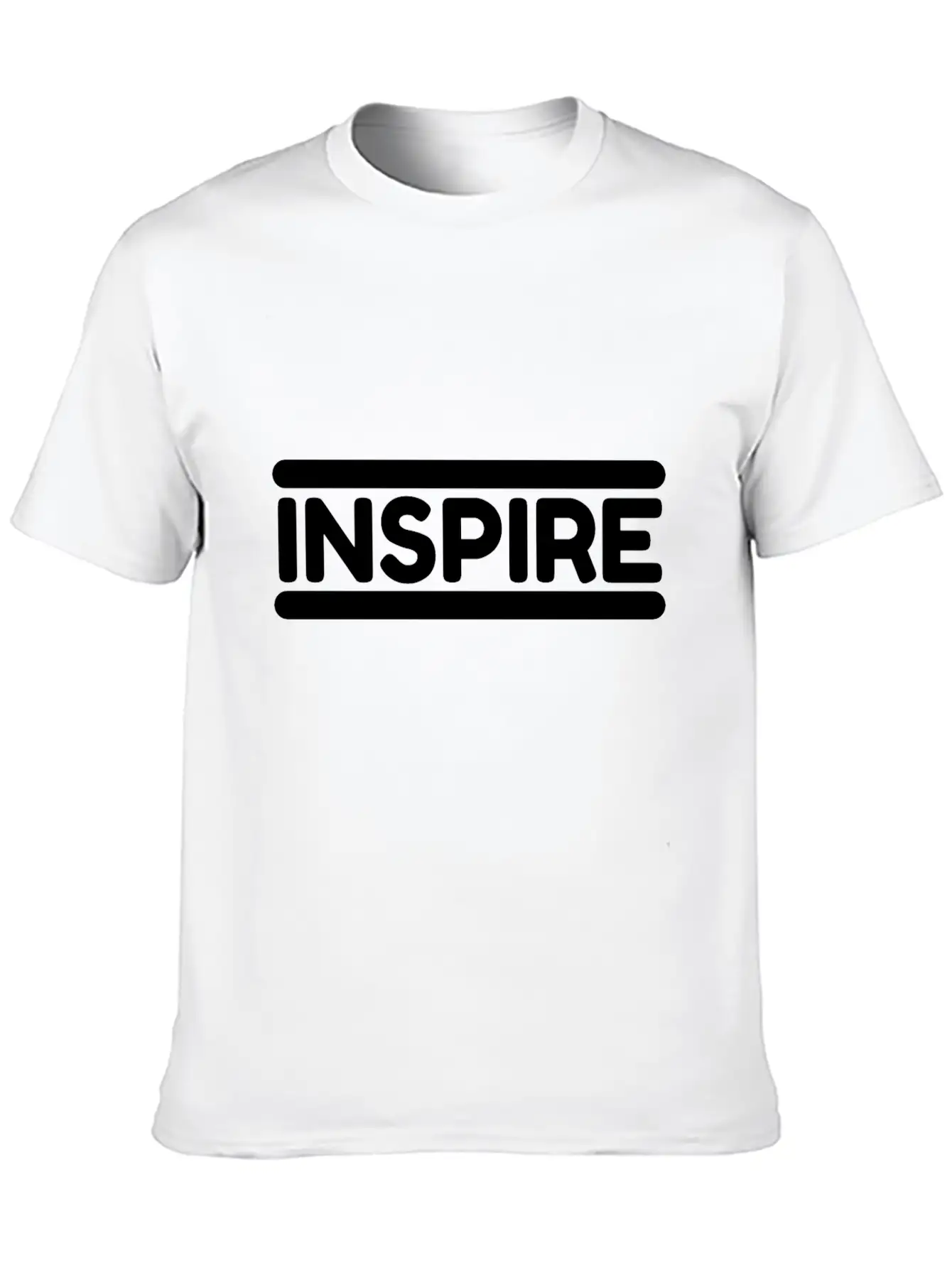 Inspire - Black Unisex Casual T-Shirt – Clean Design For Daily Comfort