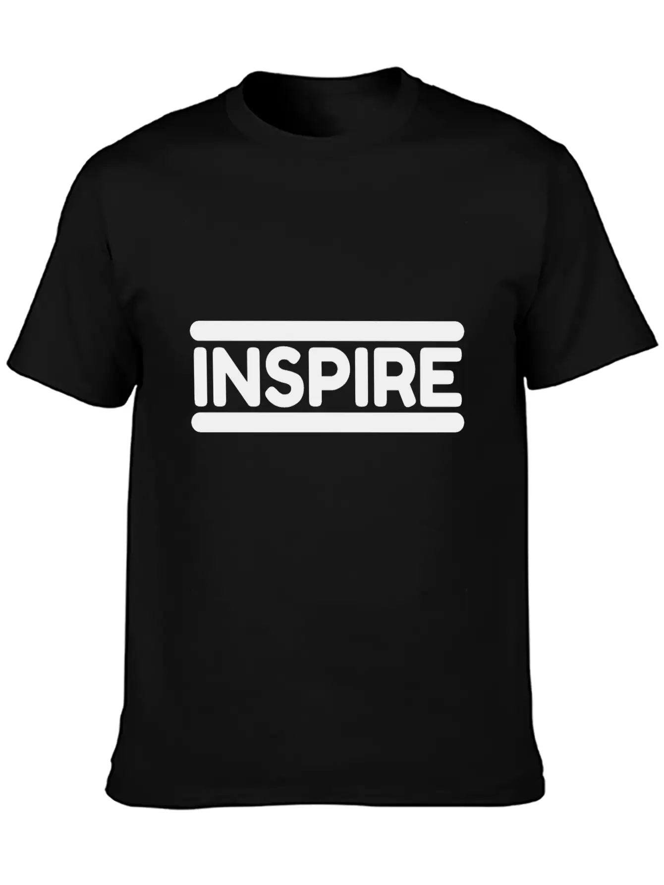Inspire - Black Unisex Casual T-Shirt – Clean Design For Daily Comfort