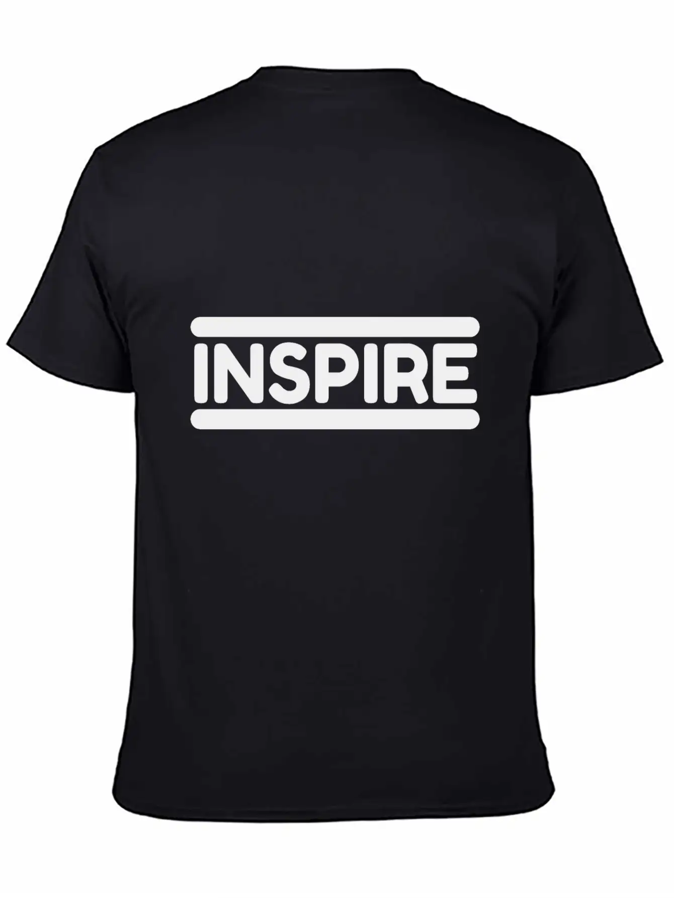 Inspire - Black Unisex Casual T-Shirt – Clean Design For Daily Comfort