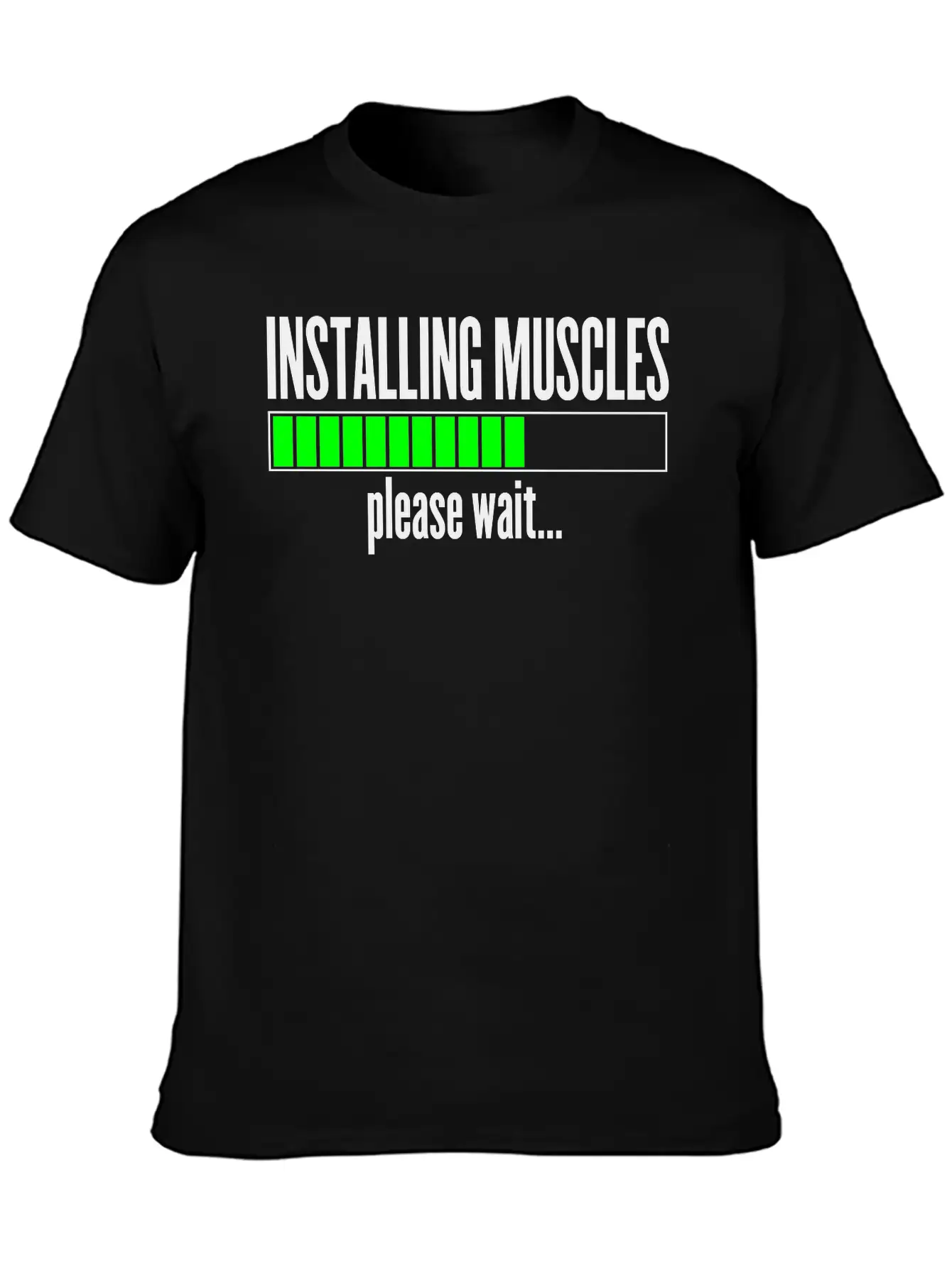 Installing Muscles, Please Wait Unisex Short Sleeve Soft Cotton T-Shirt – Casual Everyday Wear