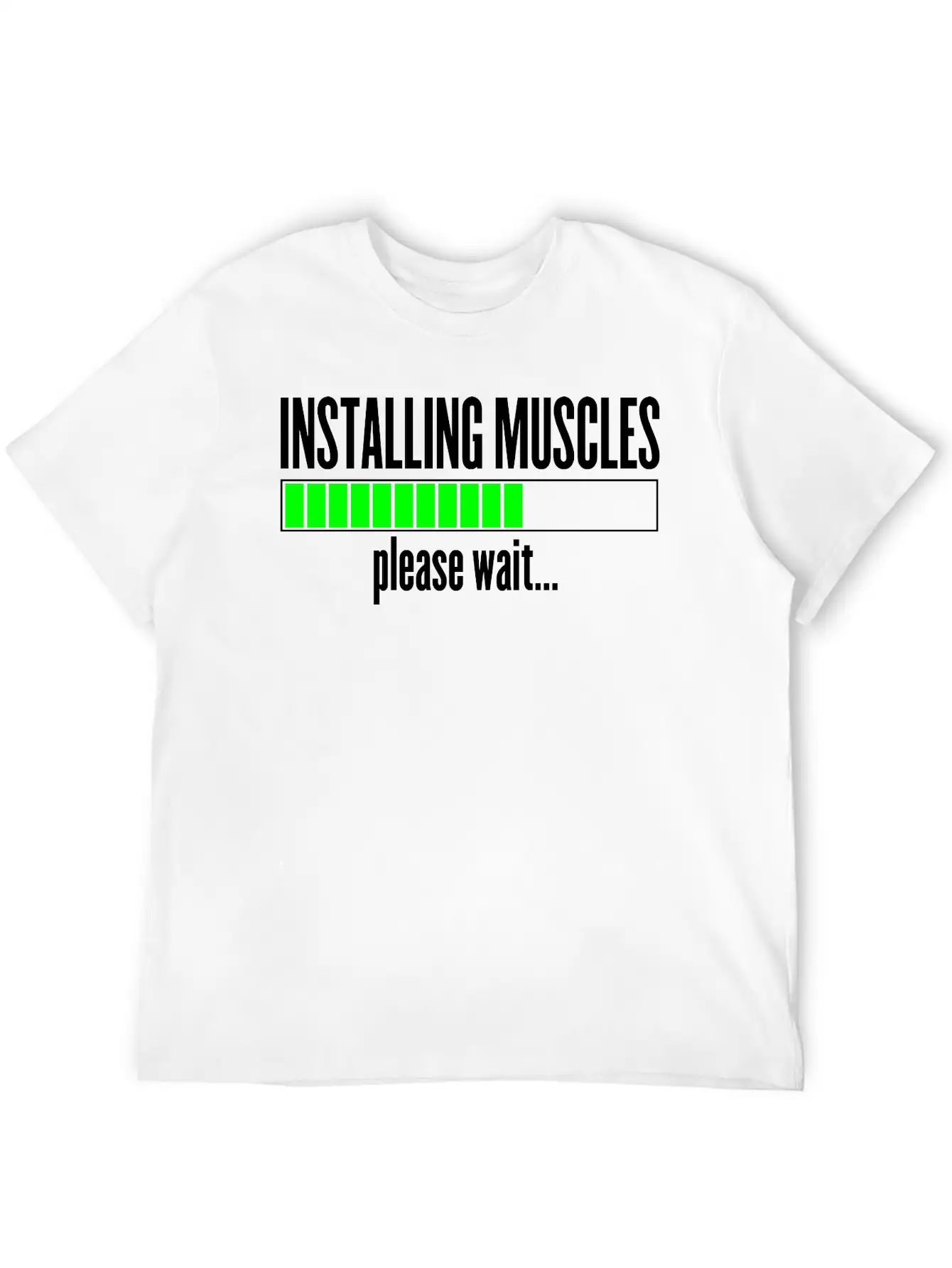 Installing Muscles, Please Wait Unisex Short Sleeve Soft Cotton T-Shirt – Casual Everyday Wear