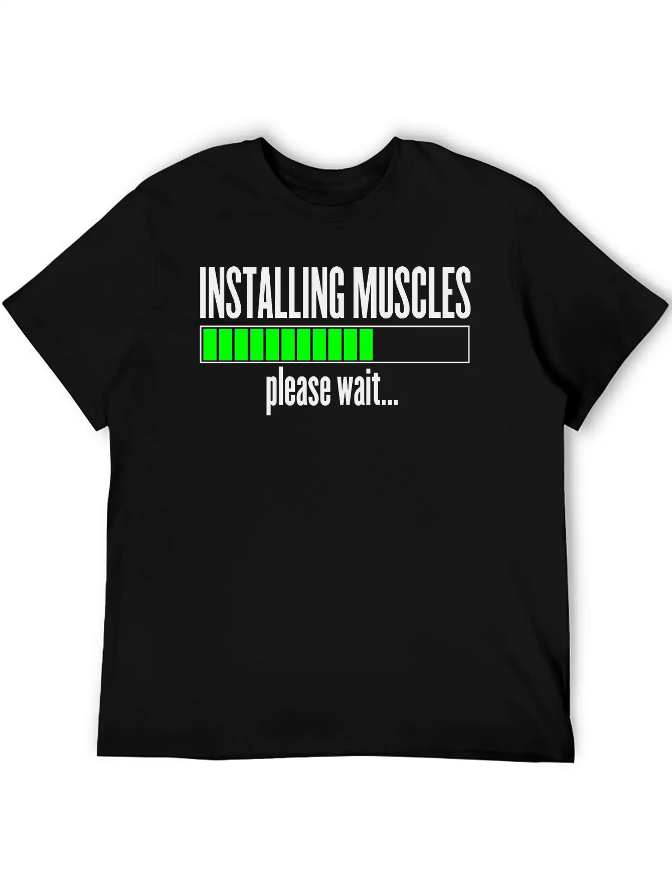 Installing Muscles, Please Wait Unisex Short Sleeve Soft Cotton T-Shirt – Casual Everyday Wear