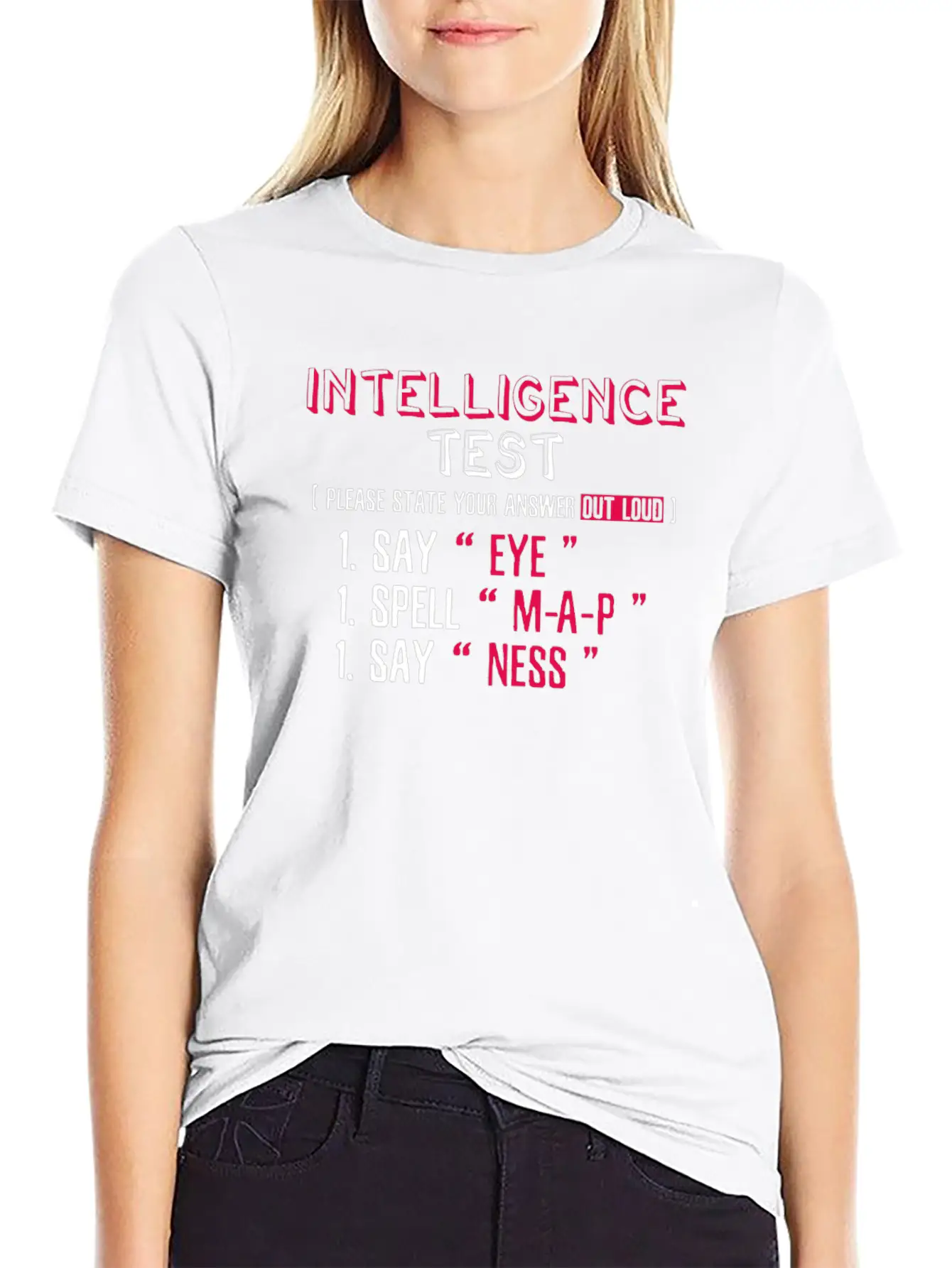 Intelligence Test Eye M-A-P-Ness Unisex Short Sleeve Soft Cotton T-Shirt – Casual Everyday Wear