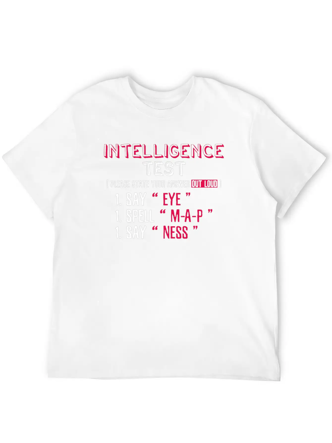 Intelligence Test Eye M-A-P-Ness Unisex Short Sleeve Soft Cotton T-Shirt – Casual Everyday Wear