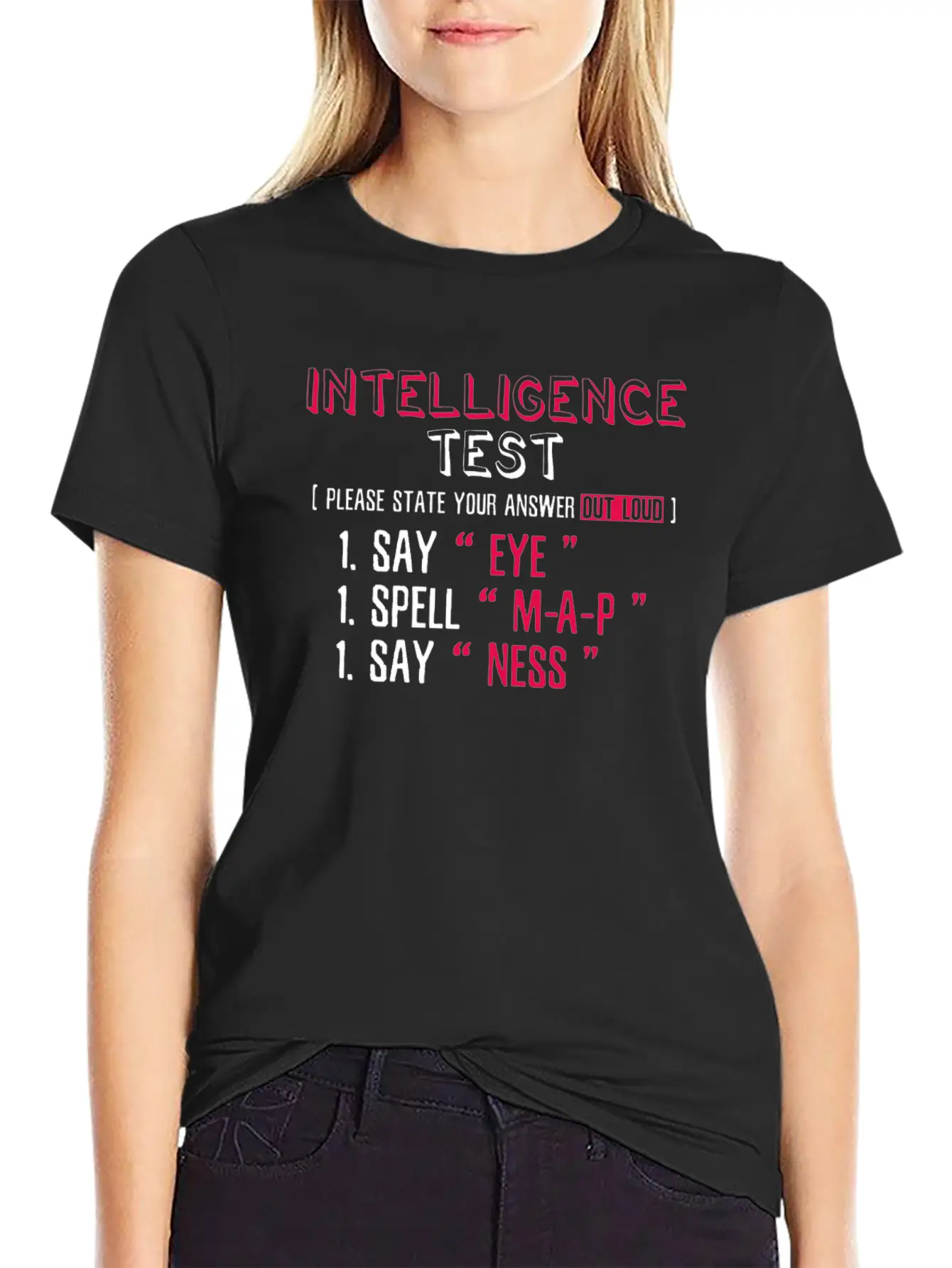 Intelligence Test Eye M-A-P-Ness Unisex Short Sleeve Soft Cotton T-Shirt – Casual Everyday Wear
