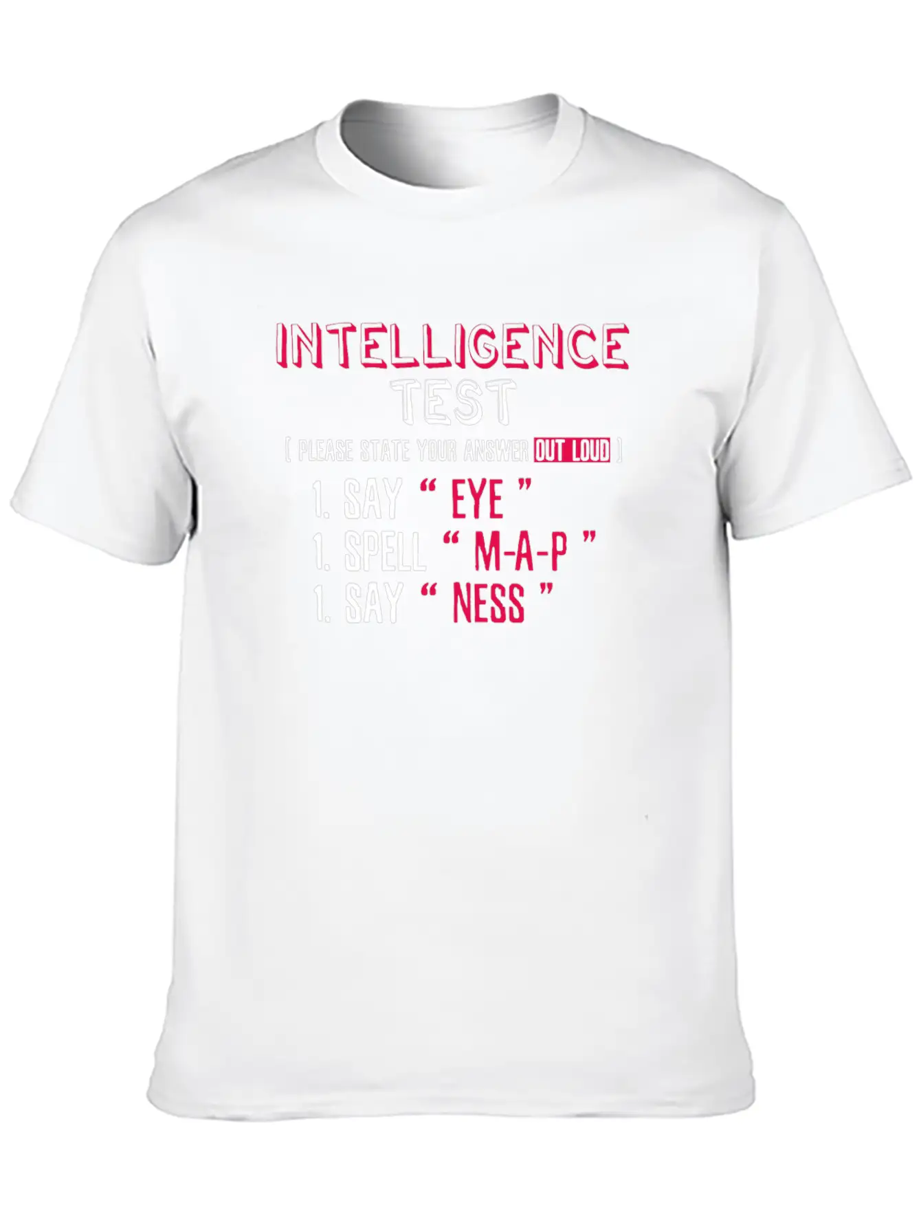 Intelligence Test Eye M-A-P-Ness Unisex Short Sleeve Soft Cotton T-Shirt – Casual Everyday Wear