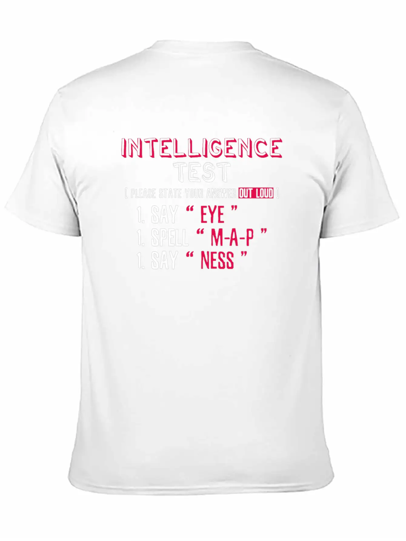 Intelligence Test Eye M-A-P-Ness Unisex Short Sleeve Soft Cotton T-Shirt – Casual Everyday Wear