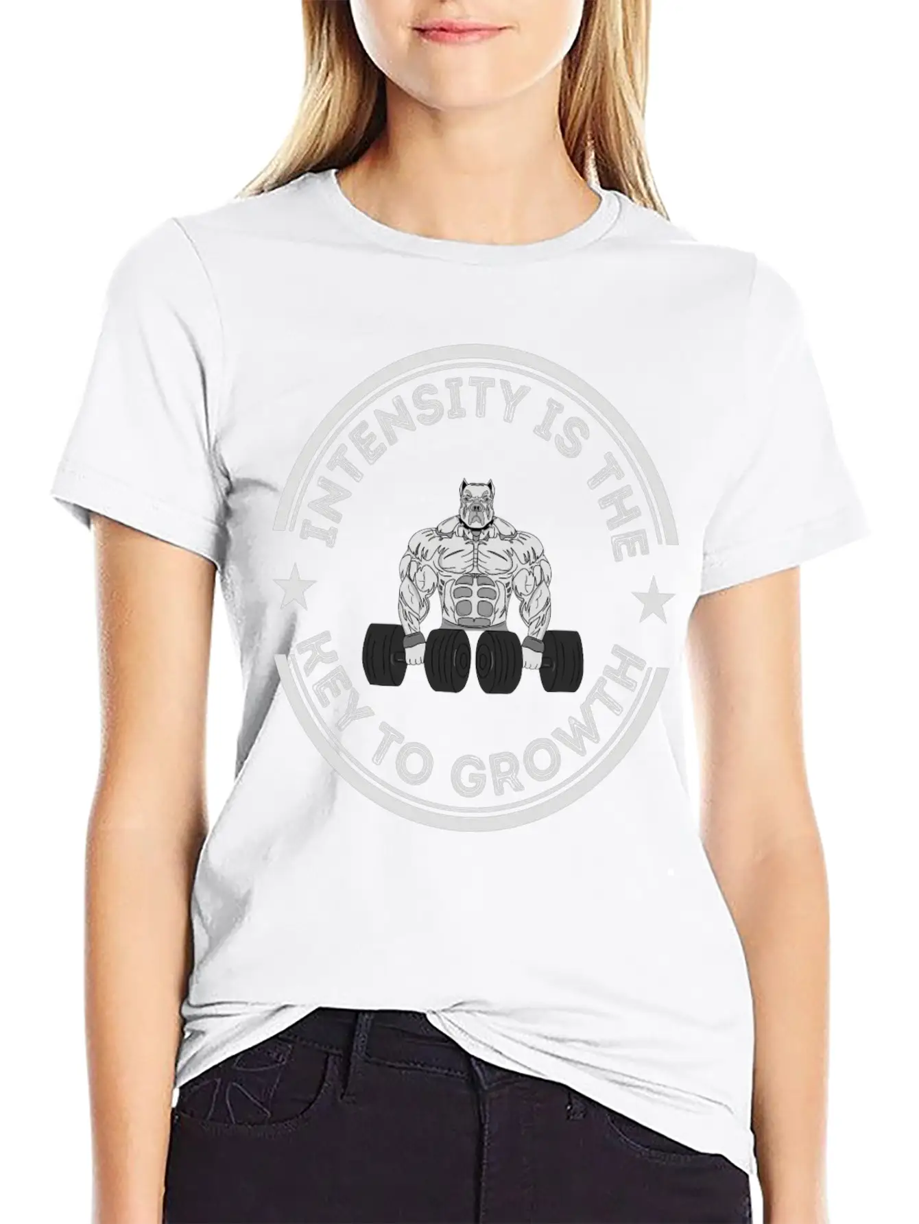 Intensity Is The Key To Growth Bodybuilder Bodybui Basic Graphic T-Shirt – Daily Comfort In Soft Cotton