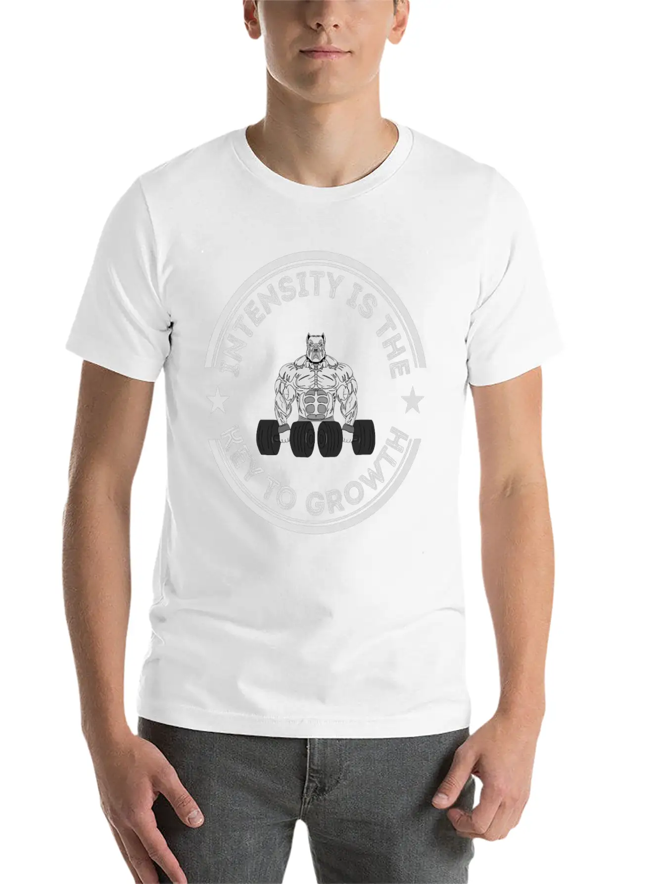 Intensity Is The Key To Growth Bodybuilder Bodybui Basic Graphic T-Shirt – Daily Comfort In Soft Cotton