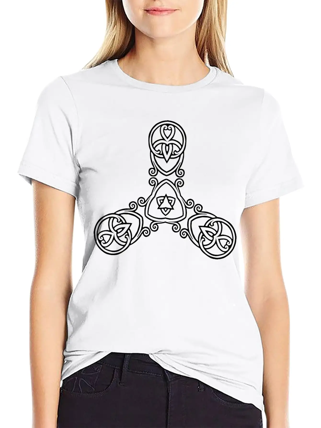Interlocking Geometric Design 21 Basic Graphic T-Shirt – Daily Comfort In Soft Cotton