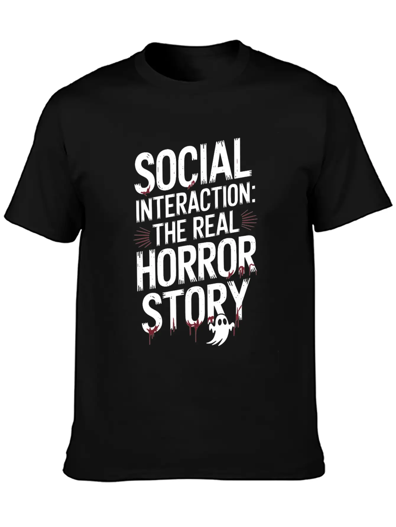 Introversion Alternative Style Emotional Unisex Short Sleeve Soft Cotton T-Shirt – Casual Everyday Wear