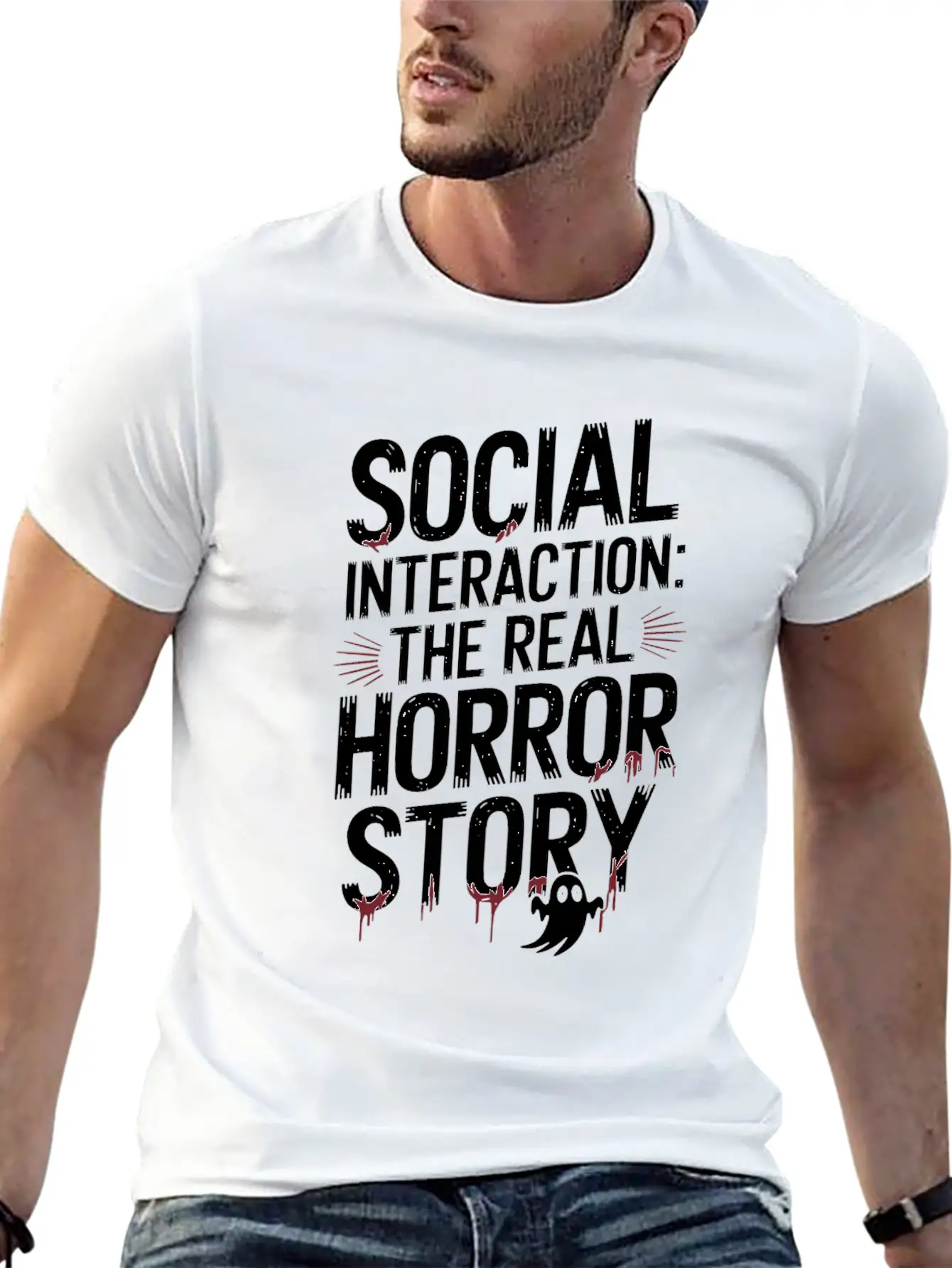 Introversion Alternative Style Emotional Unisex Short Sleeve Soft Cotton T-Shirt – Casual Everyday Wear