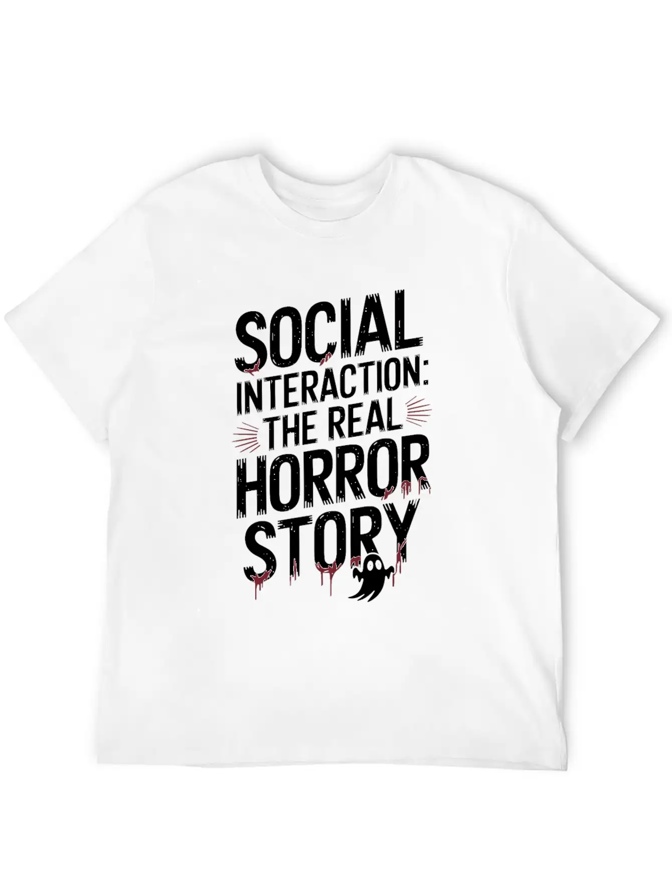 Introversion Alternative Style Emotional Unisex Short Sleeve Soft Cotton T-Shirt – Casual Everyday Wear