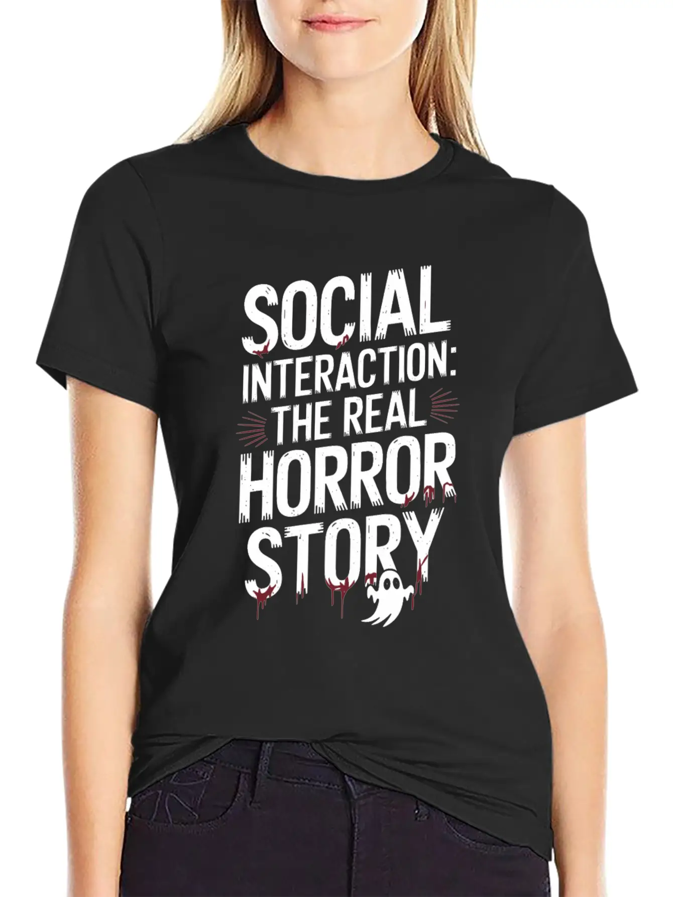 Introversion Alternative Style Emotional Unisex Short Sleeve Soft Cotton T-Shirt – Casual Everyday Wear