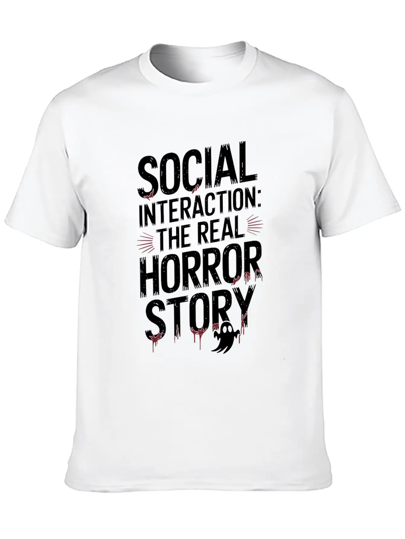 Introversion Alternative Style Emotional Unisex Short Sleeve Soft Cotton T-Shirt – Casual Everyday Wear