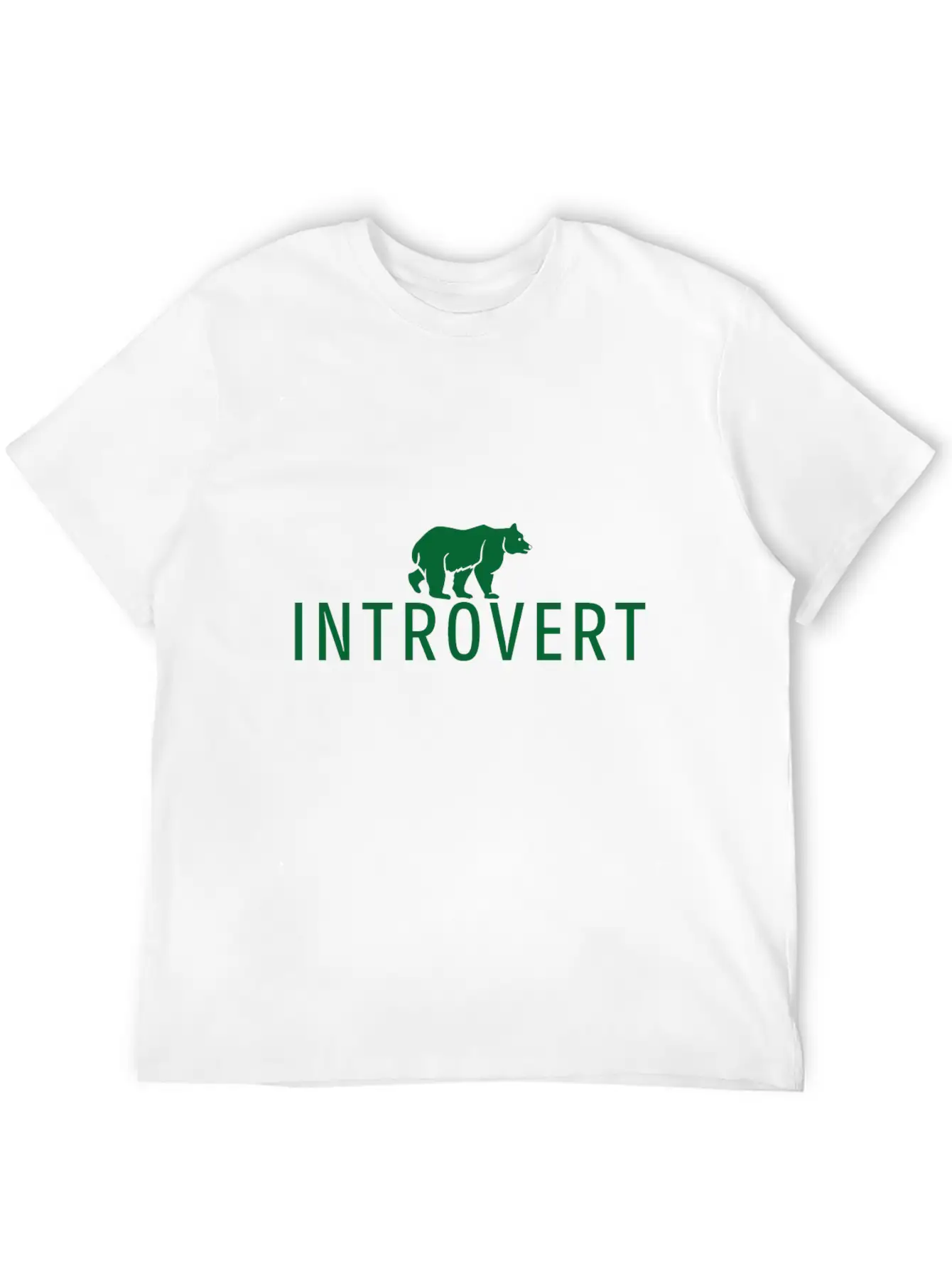 Introvert Bear Anti Social Gift Unisex Short Sleeve Soft Cotton T-Shirt – Casual Everyday Wear
