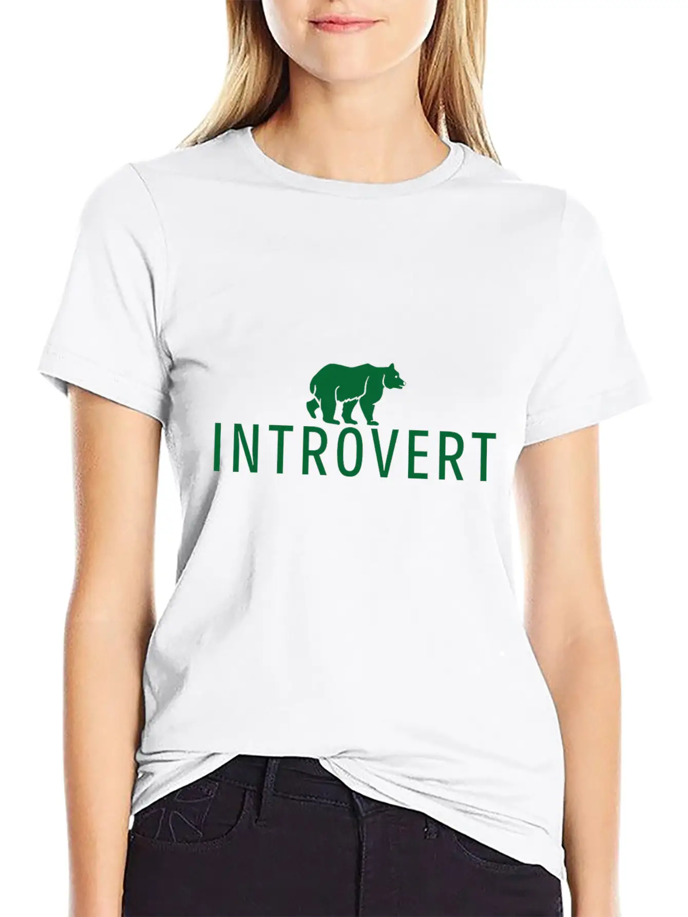 Introvert Bear Anti Social Gift Unisex Short Sleeve Soft Cotton T-Shirt – Casual Everyday Wear