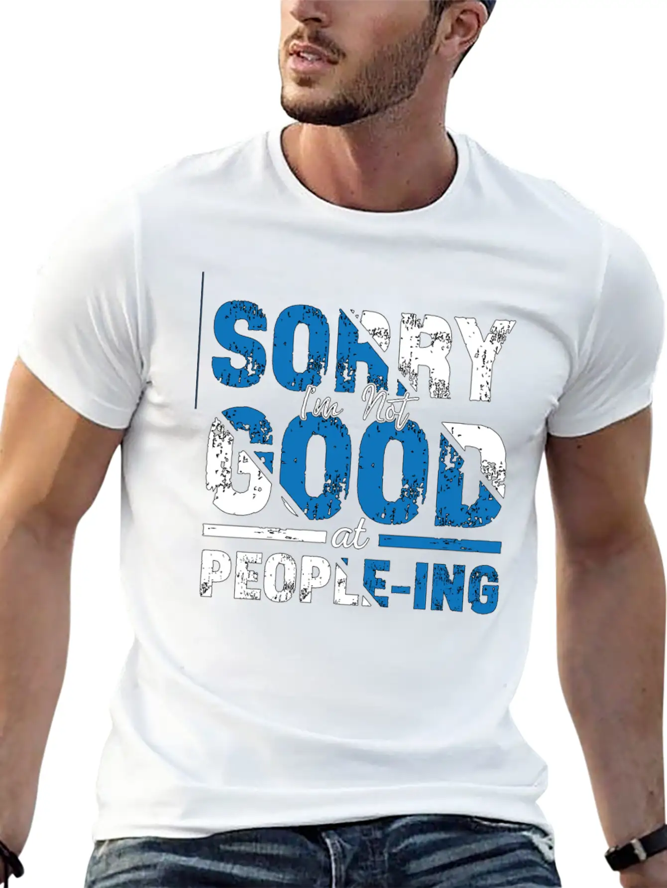 Introvert Sorry I'm Not Good Introverted Shy Essential Unisex Summer Tee – Soft Cotton Casual Fit
