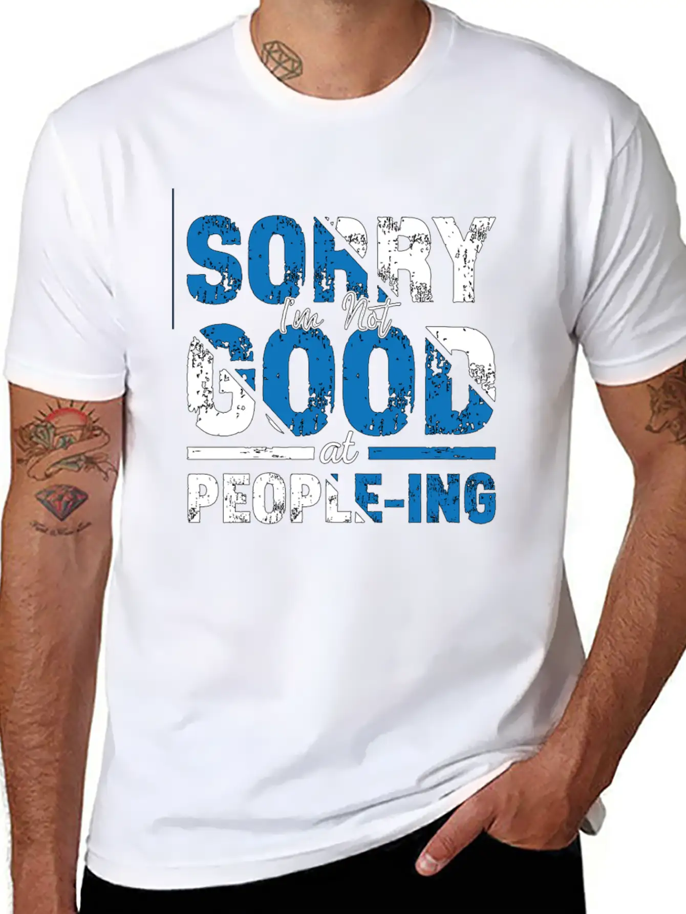 Introvert Sorry I'm Not Good Introverted Shy Essential Unisex Summer Tee – Soft Cotton Casual Fit