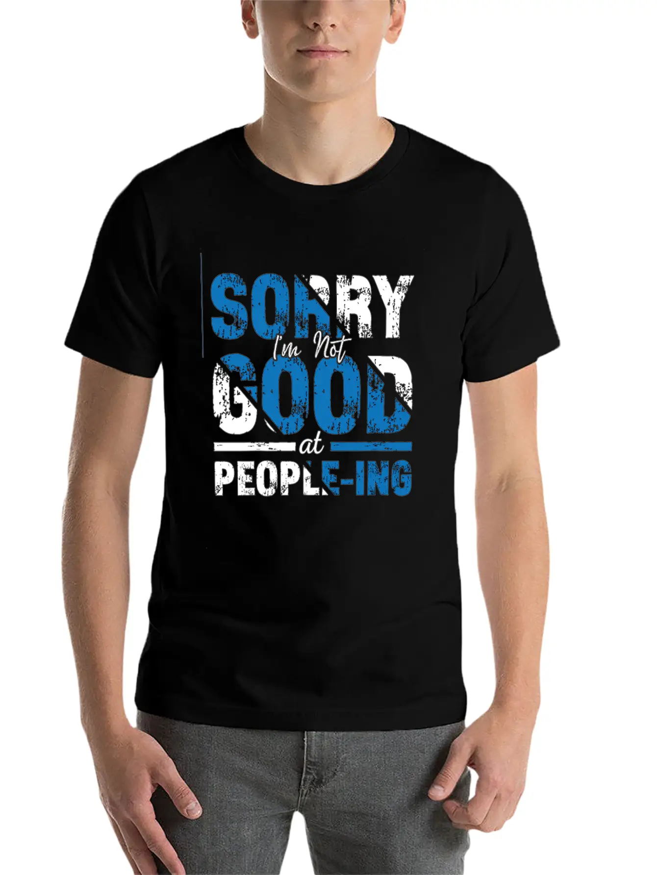 Introvert Sorry I'm Not Good Introverted Shy Essential Unisex Summer Tee – Soft Cotton Casual Fit