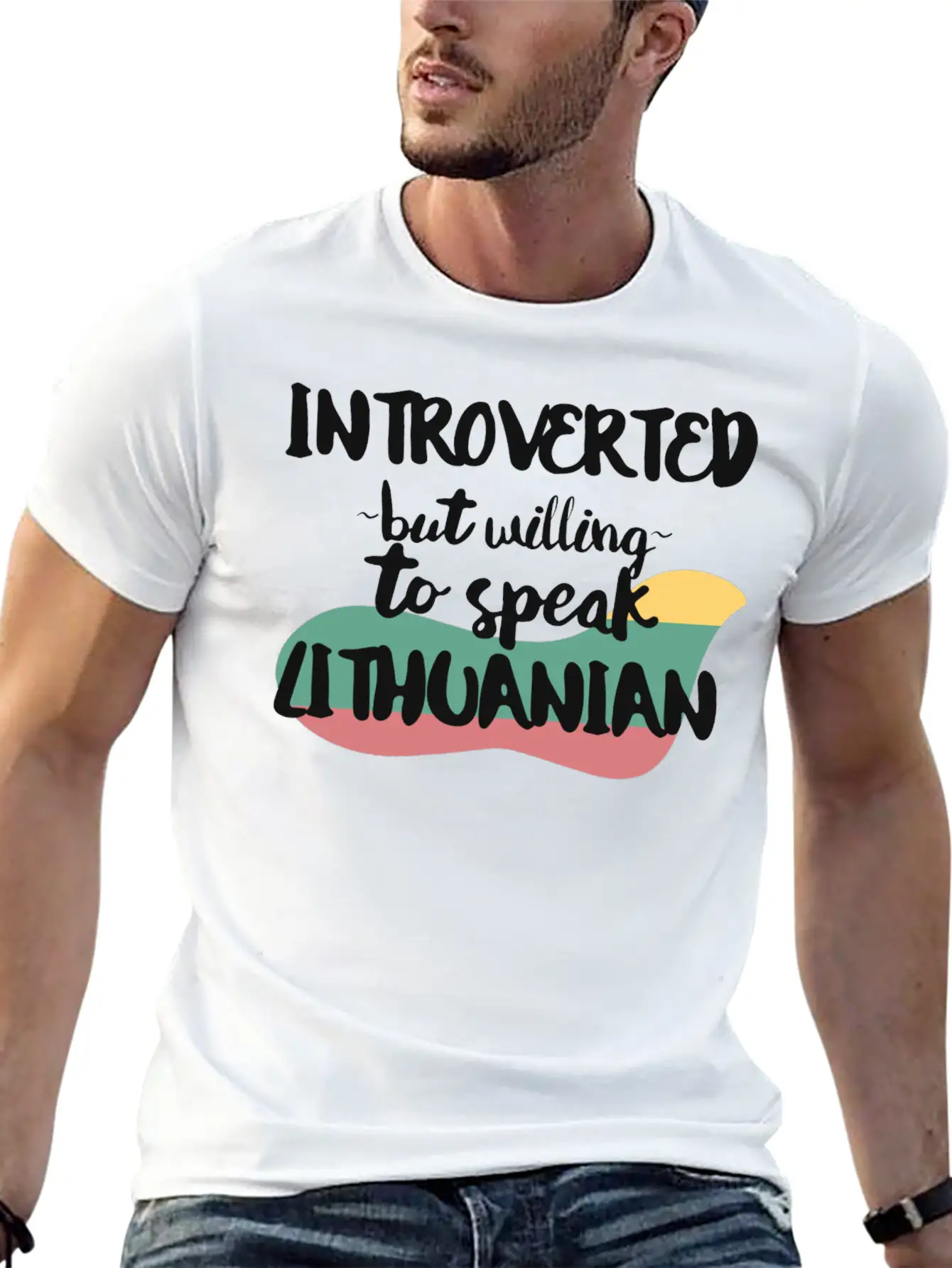 Introverted But Willing To Speak Lithuanian Stylish Everyday T-Shirt – Unisex Basic Cotton Tee