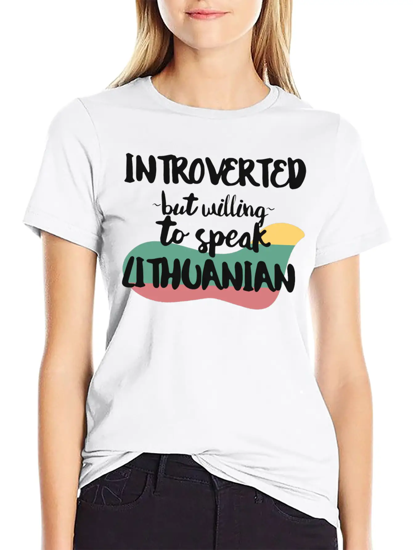 Introverted But Willing To Speak Lithuanian Stylish Everyday T-Shirt – Unisex Basic Cotton Tee