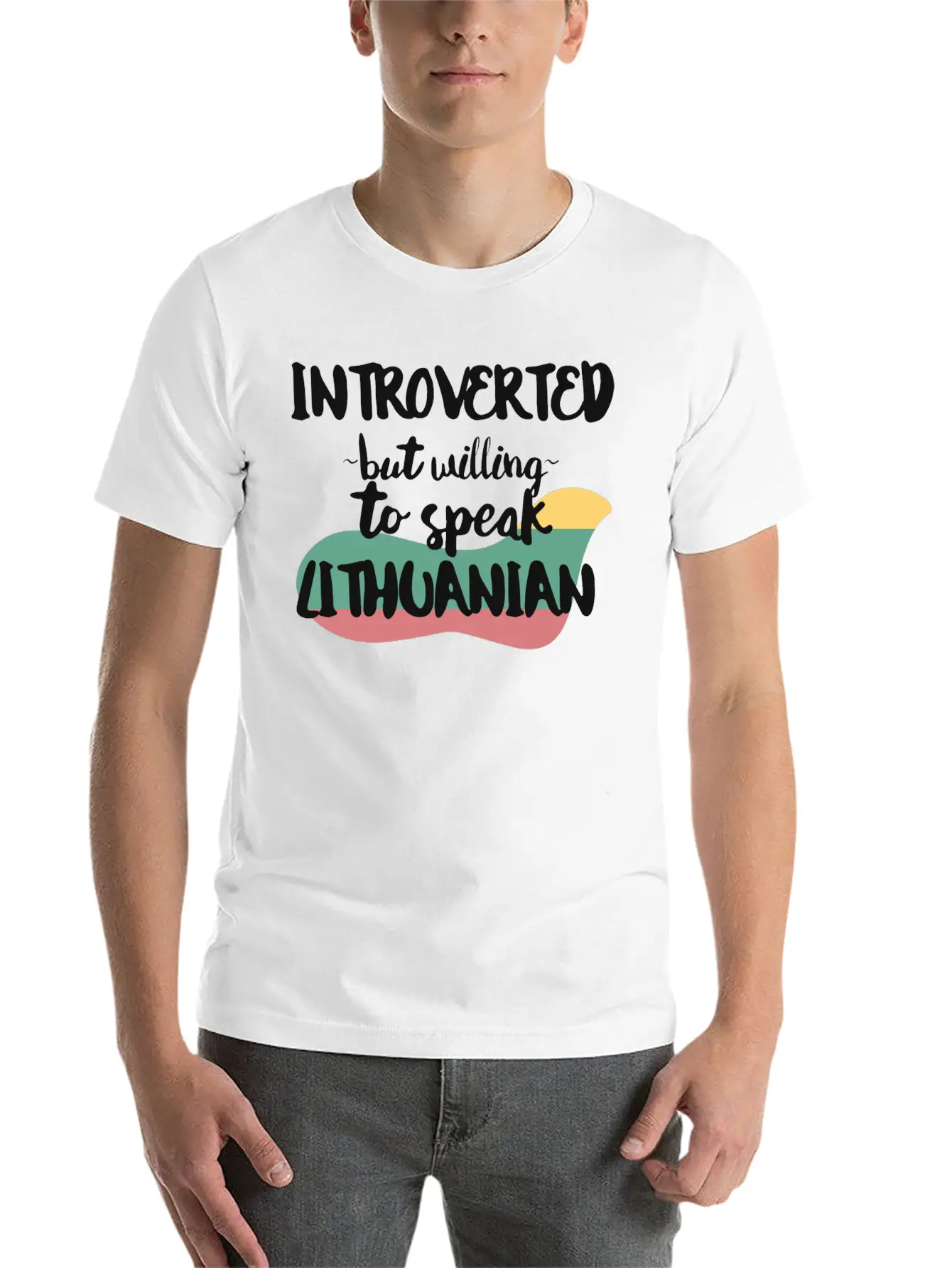 Introverted But Willing To Speak Lithuanian Stylish Everyday T-Shirt – Unisex Basic Cotton Tee