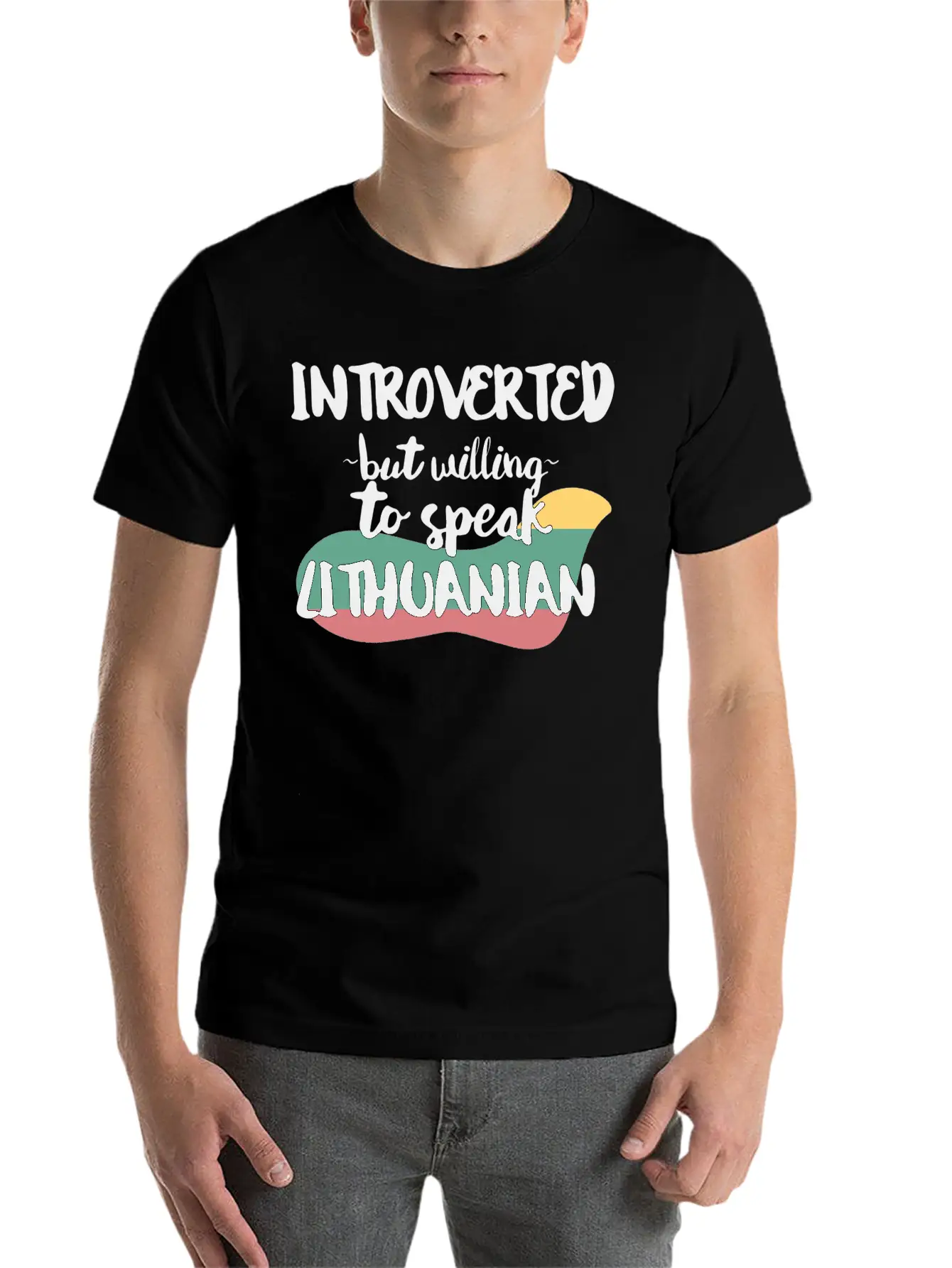 Introverted But Willing To Speak Lithuanian Stylish Everyday T-Shirt – Unisex Basic Cotton Tee