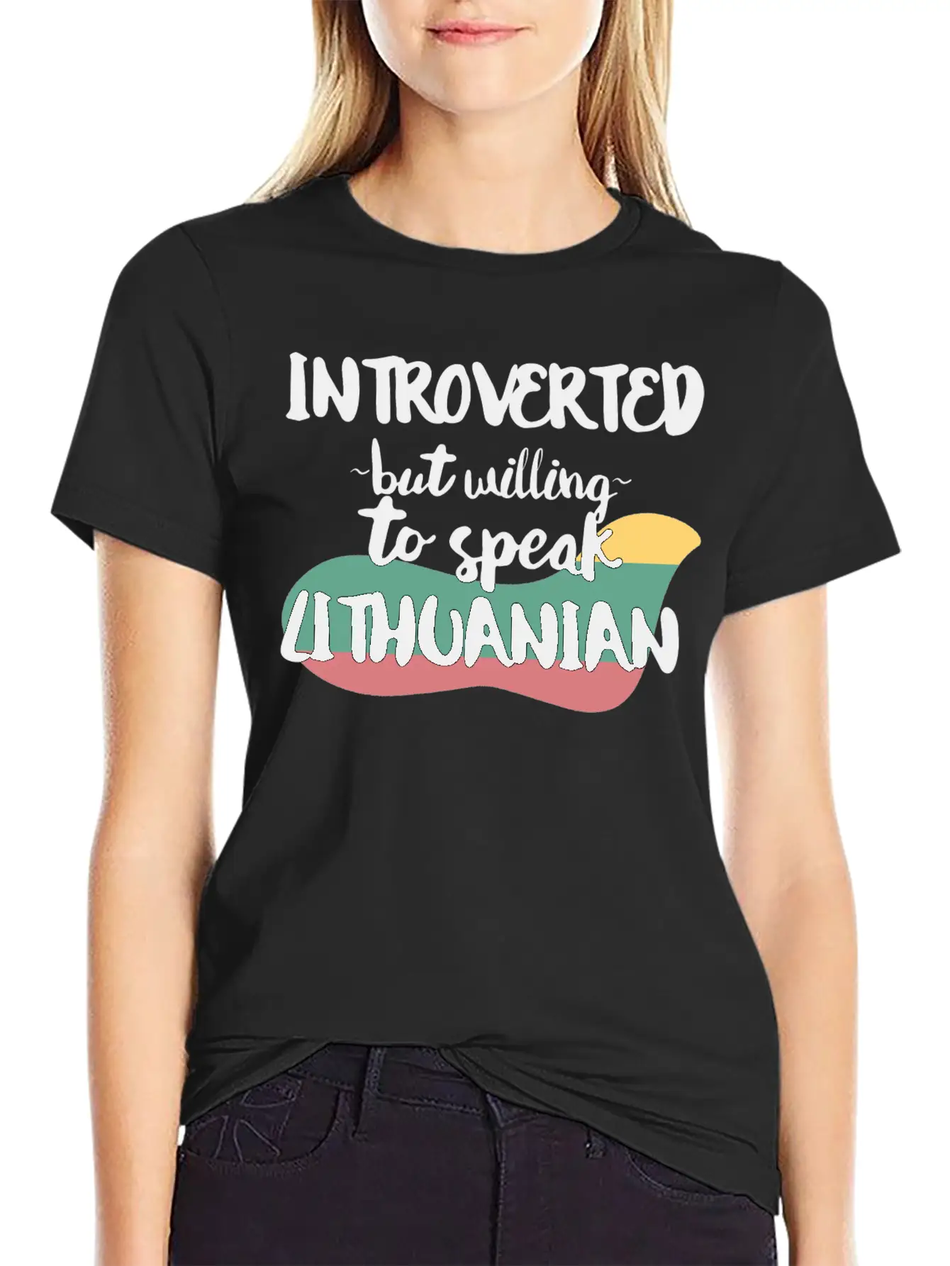 Introverted But Willing To Speak Lithuanian Stylish Everyday T-Shirt – Unisex Basic Cotton Tee