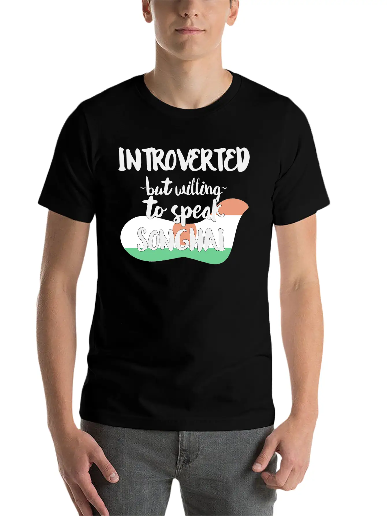 Introverted But Willing To Speak Songhai Timeless Short Sleeve Tee – Comfy And Minimalist Design