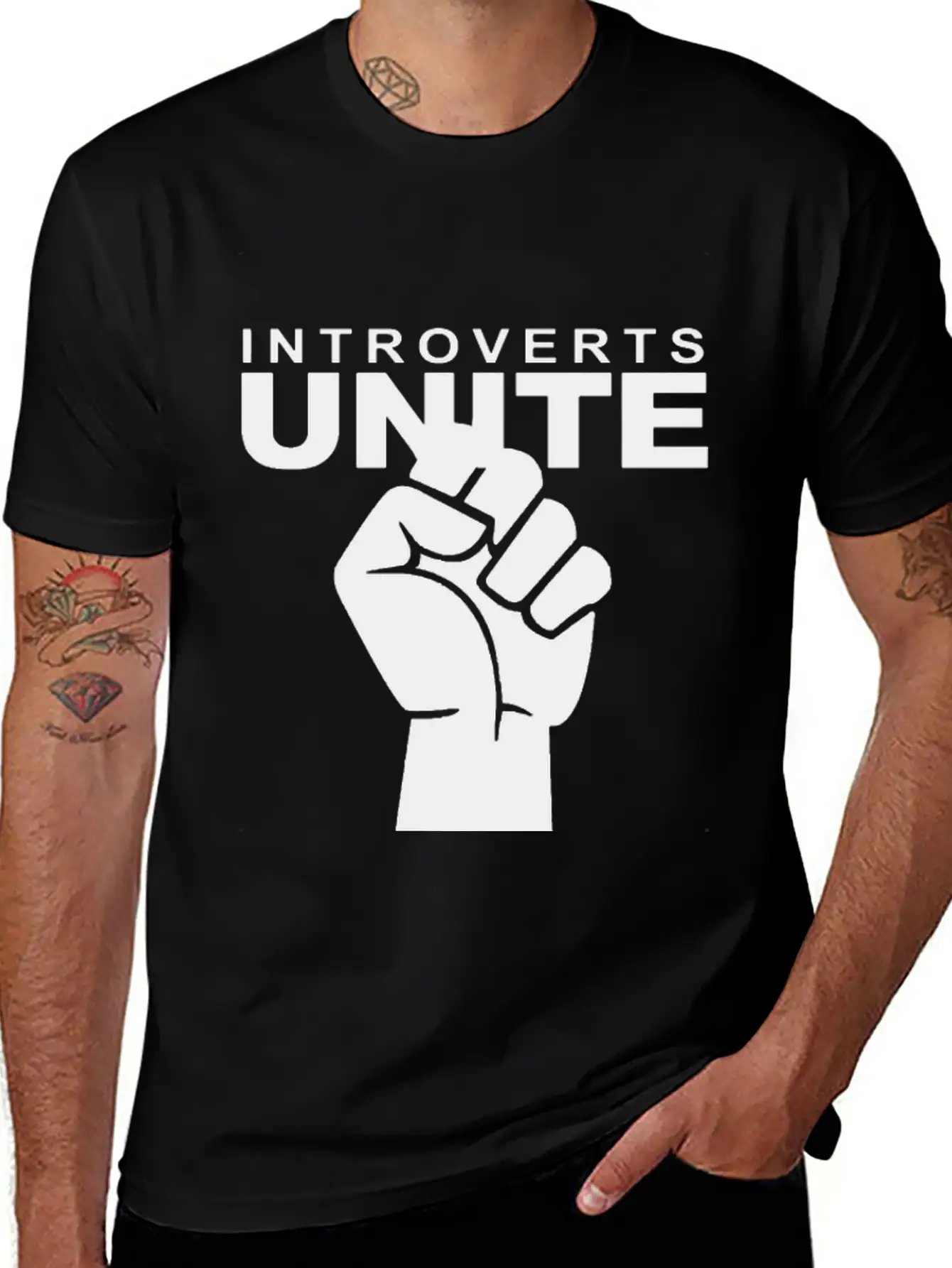 Introverts Unite Separately Unisex Short Sleeve Soft Cotton T-Shirt – Casual Everyday Wear