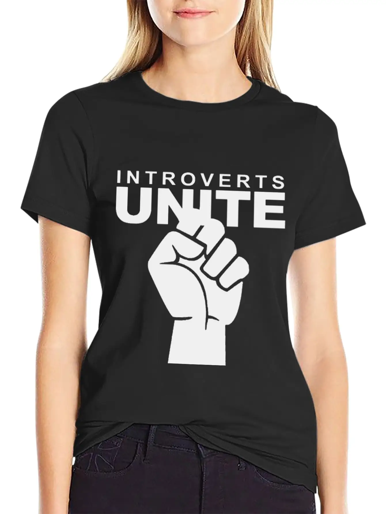 Introverts Unite Separately Unisex Short Sleeve Soft Cotton T-Shirt – Casual Everyday Wear