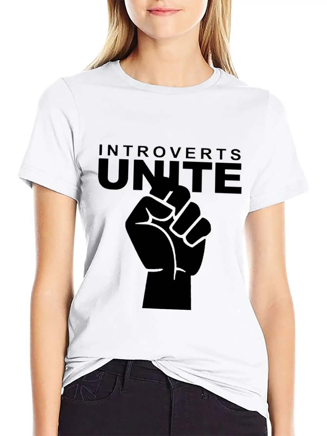 Introverts Unite Separately Unisex Short Sleeve Soft Cotton T-Shirt – Casual Everyday Wear