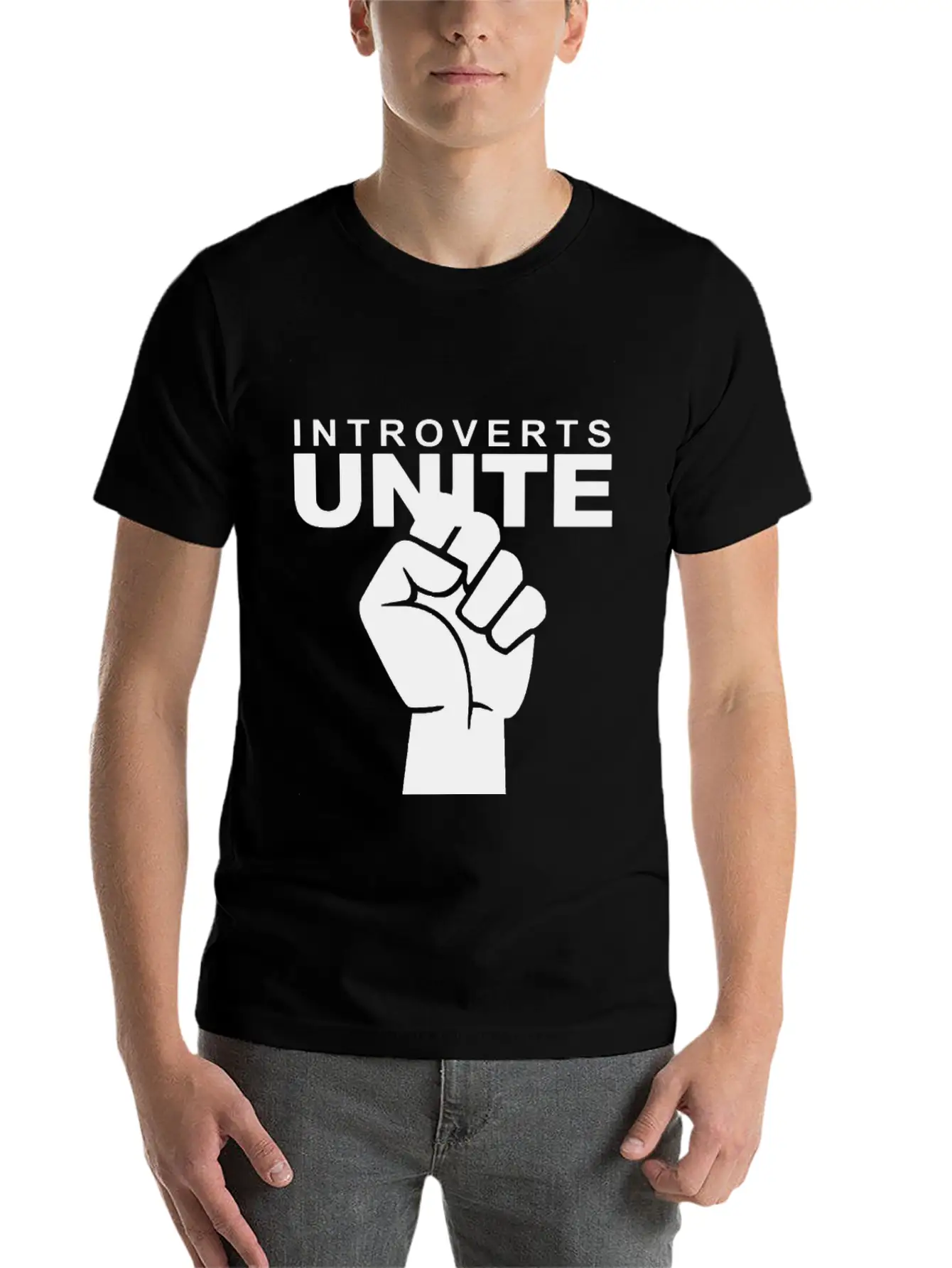 Introverts Unite Separately Unisex Short Sleeve Soft Cotton T-Shirt – Casual Everyday Wear