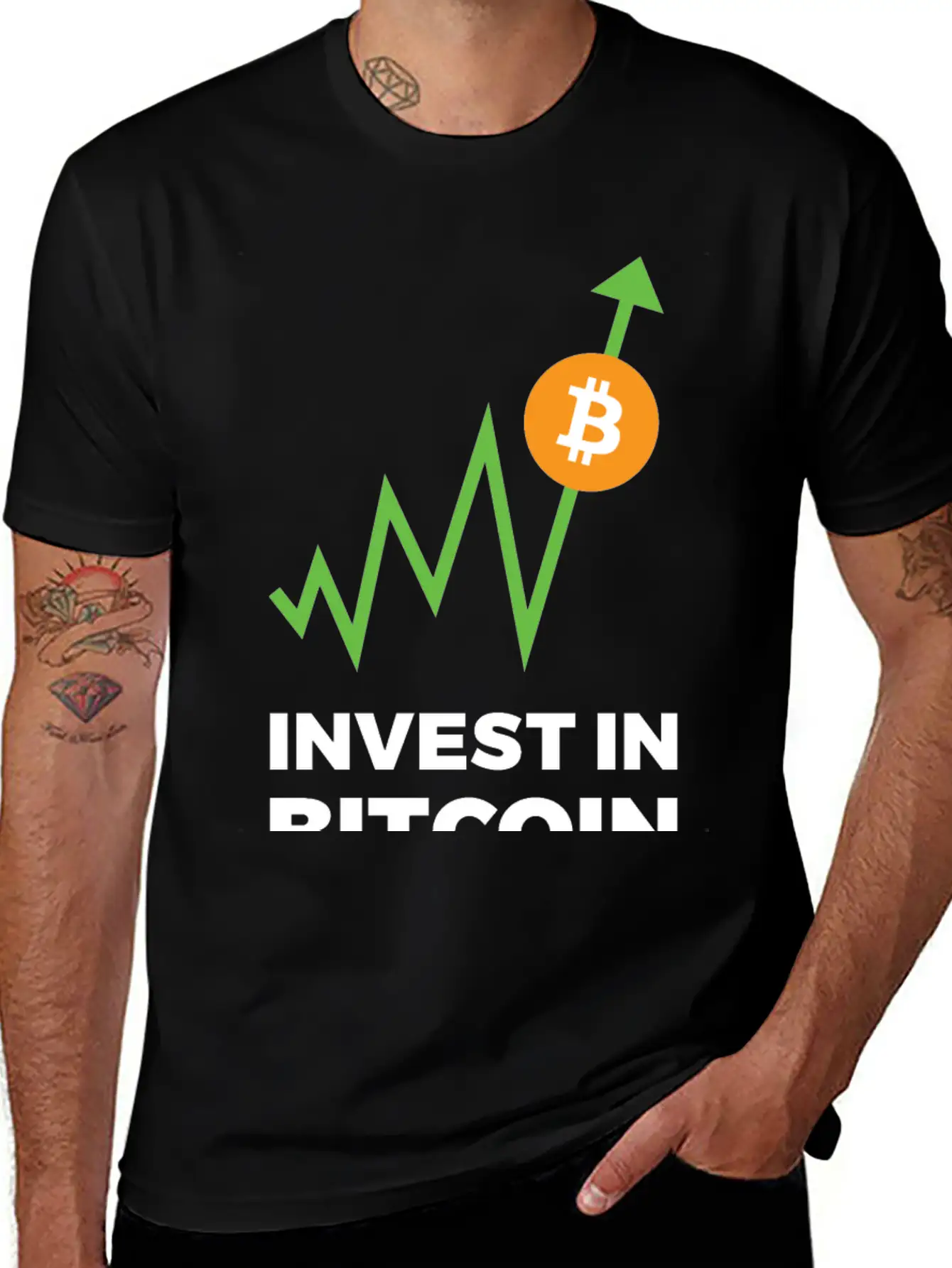 Invest In Bitcoin Comfortable Minimalist Graphic Tee – Summer Style Essential