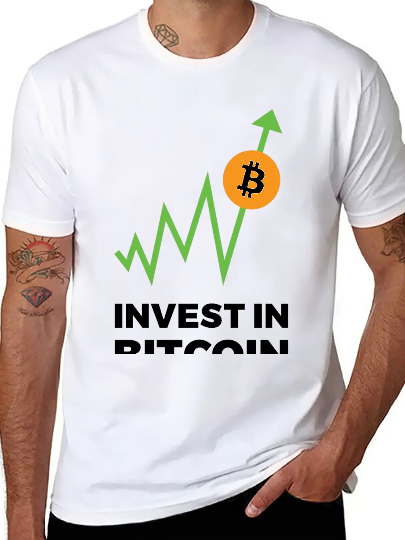 Invest In Bitcoin Comfortable Minimalist Graphic Tee – Summer Style Essential