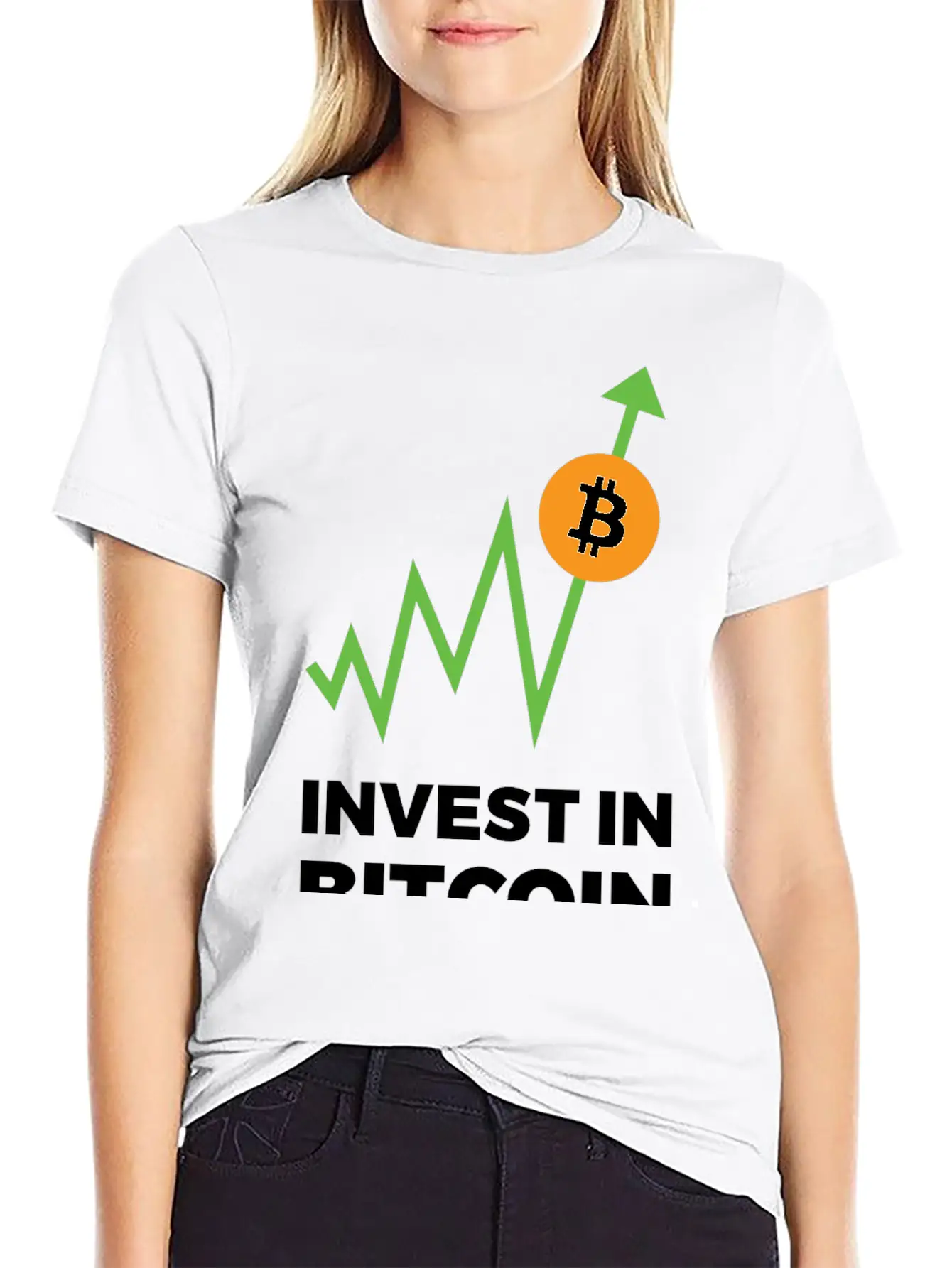 Invest In Bitcoin Comfortable Minimalist Graphic Tee – Summer Style Essential