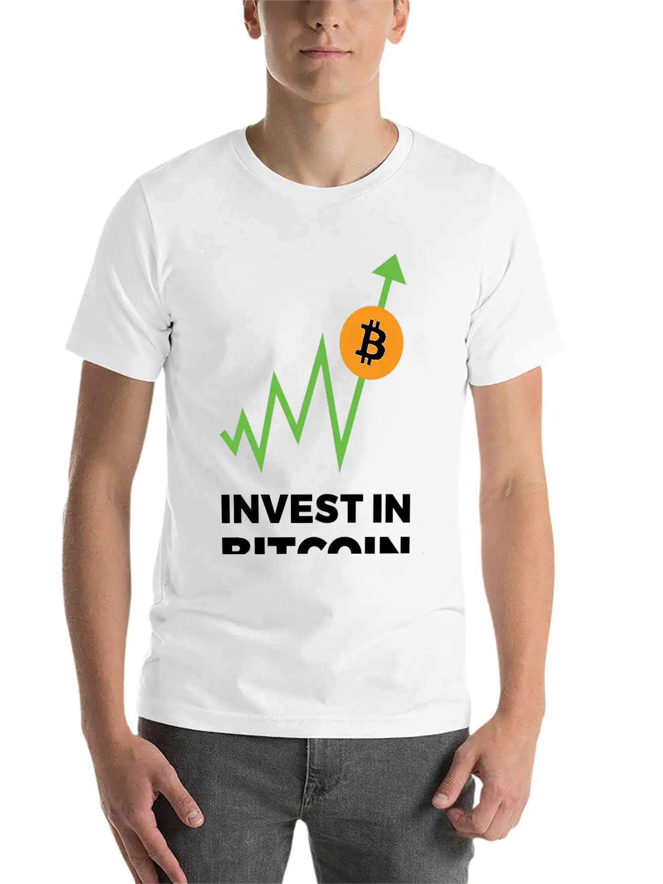 Invest In Bitcoin Comfortable Minimalist Graphic Tee – Summer Style Essential