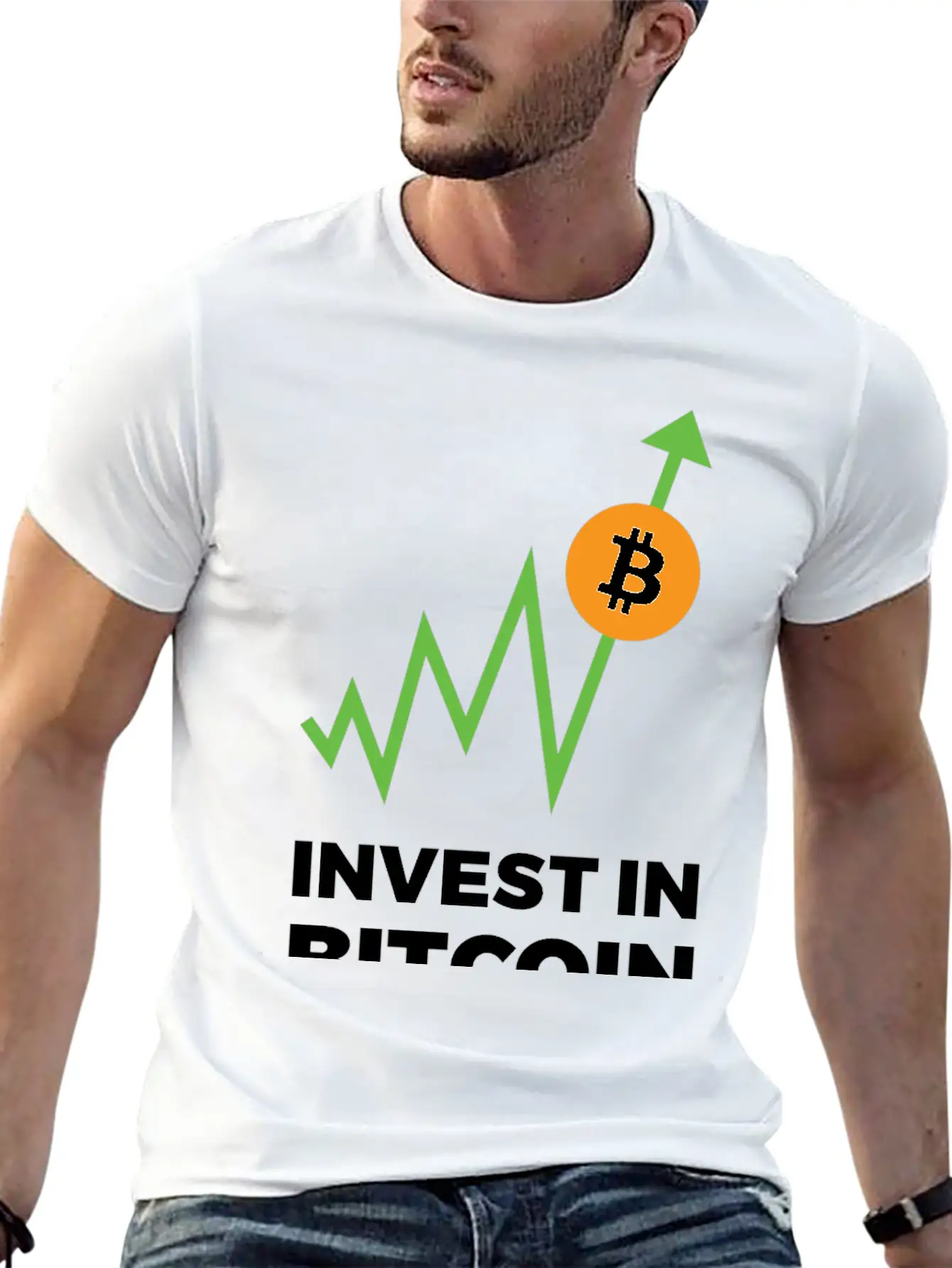 Invest In Bitcoin Comfortable Minimalist Graphic Tee – Summer Style Essential
