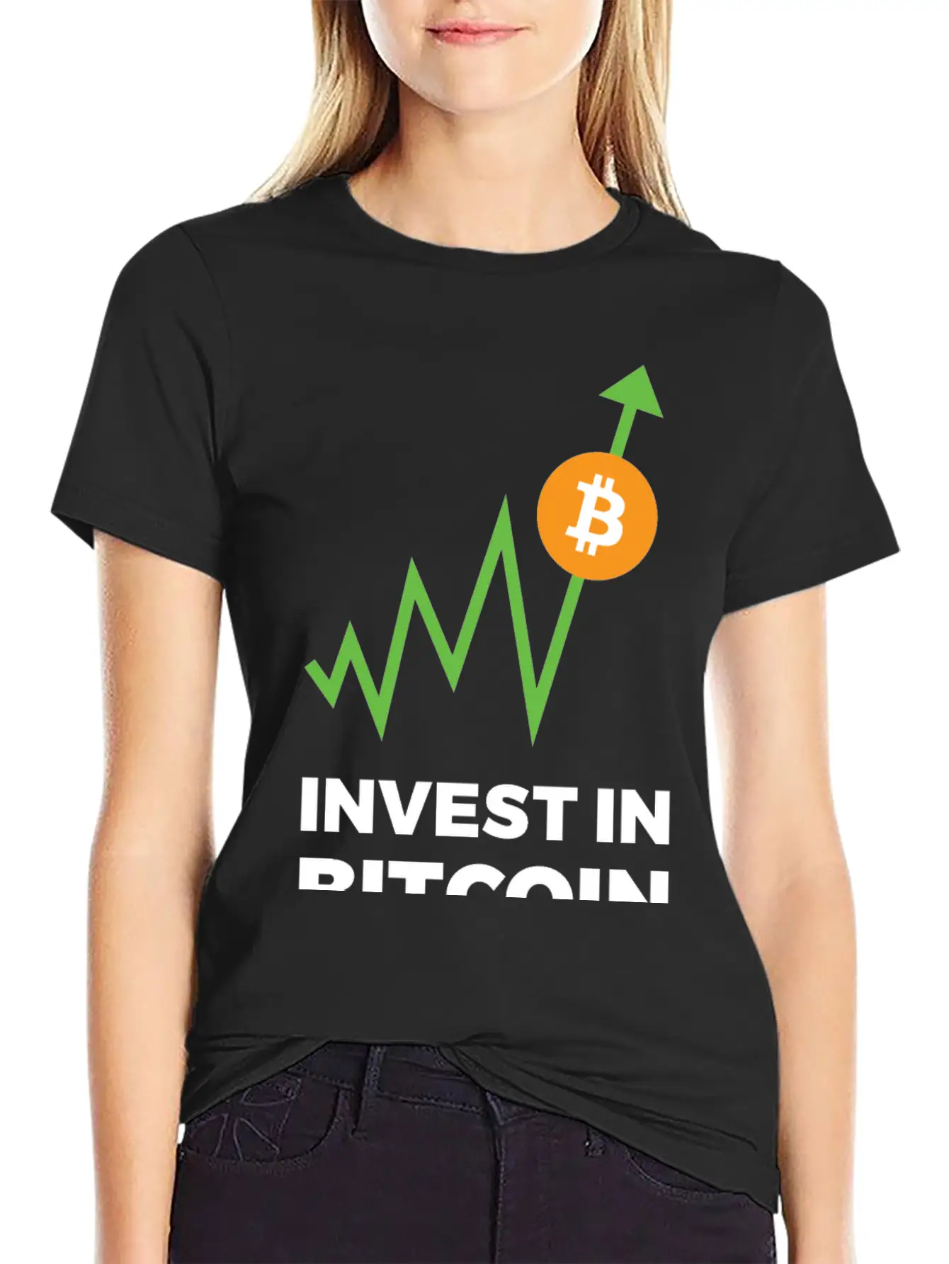 Invest In Bitcoin Comfortable Minimalist Graphic Tee – Summer Style Essential