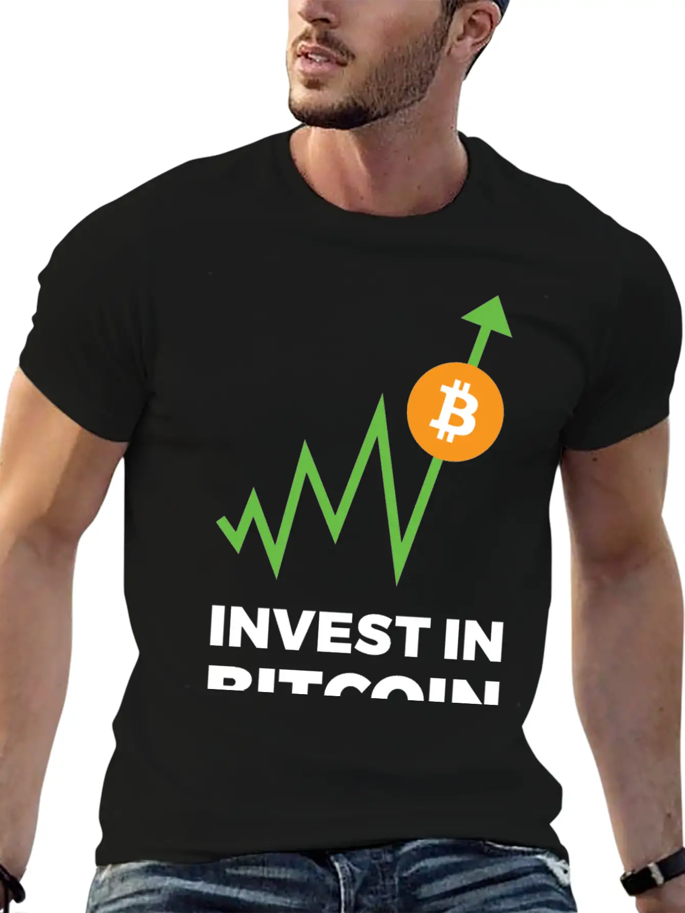 Invest In Bitcoin Comfortable Minimalist Graphic Tee – Summer Style Essential