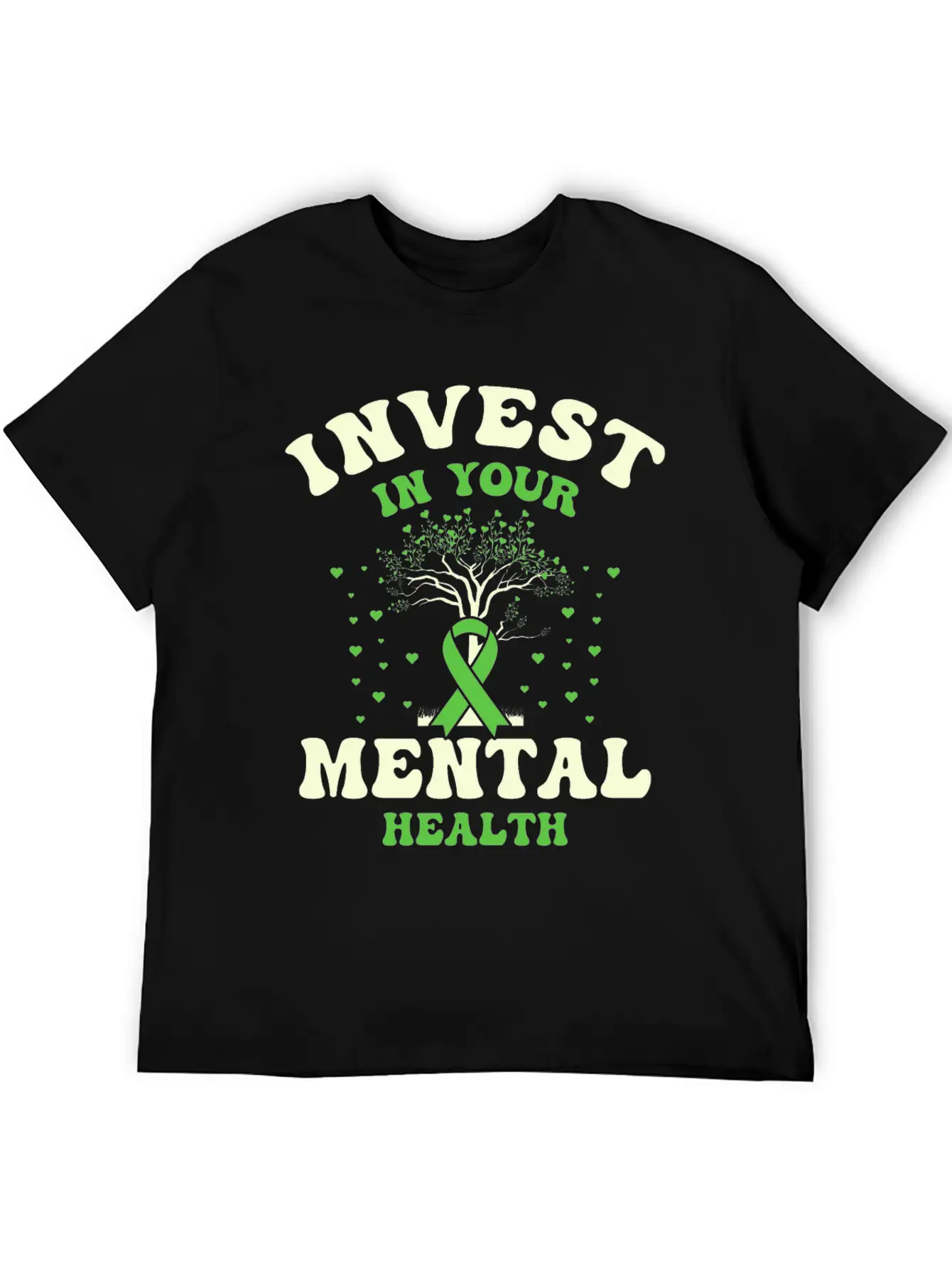 Invest In Your Mental Health Awareness Depression Essential Unisex Summer Tee – Soft Cotton Casual Fit