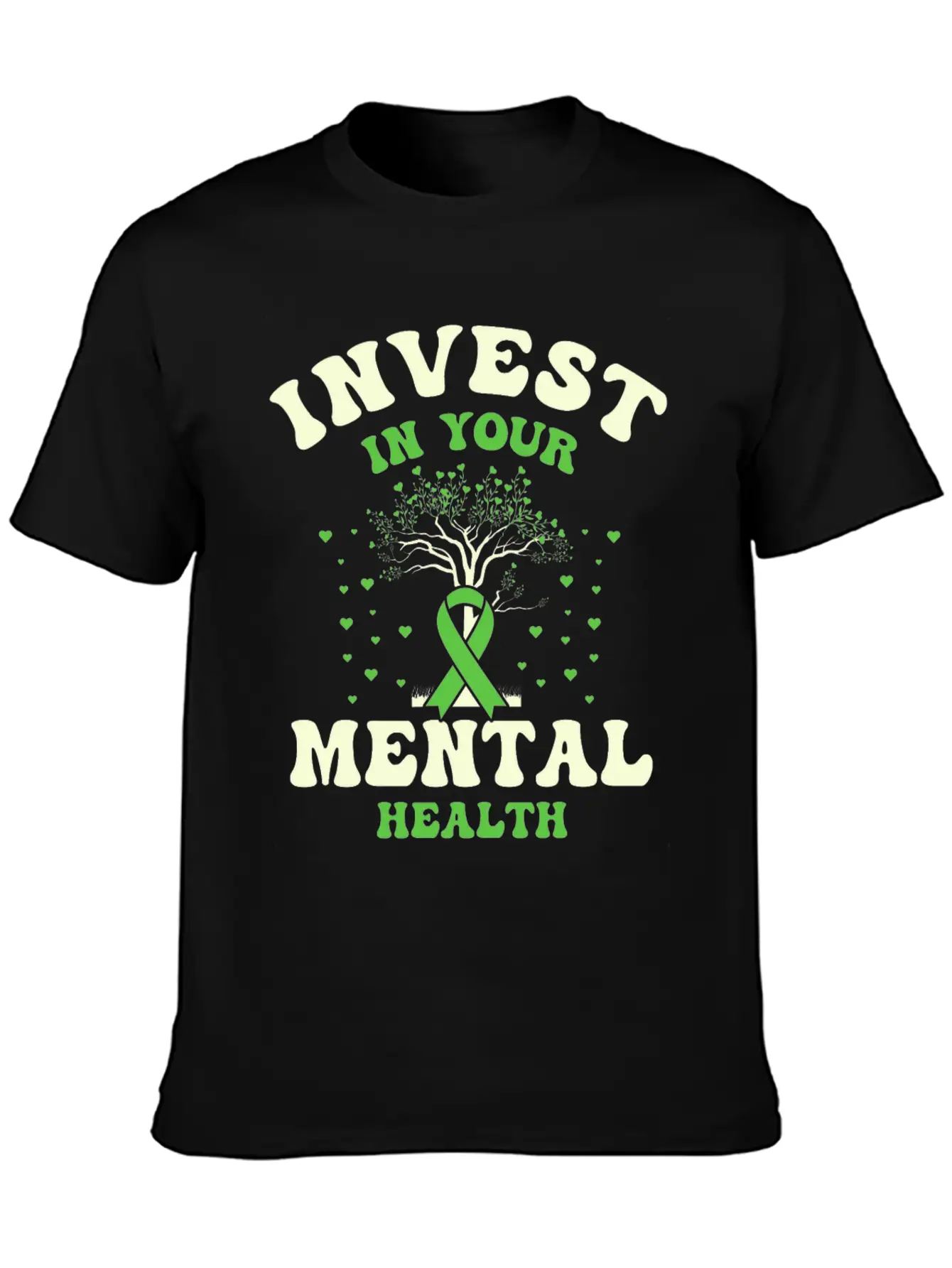 Invest In Your Mental Health Awareness Depression Essential Unisex Summer Tee – Soft Cotton Casual Fit