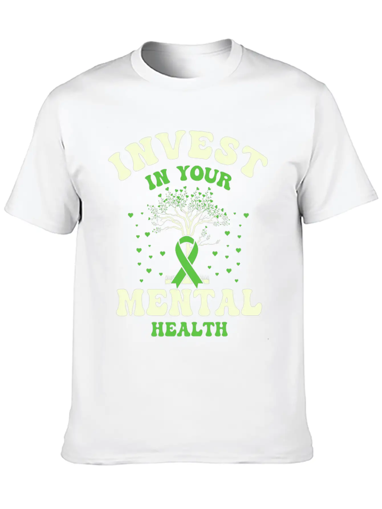 Invest In Your Mental Health Awareness Depression Essential Unisex Summer Tee – Soft Cotton Casual Fit