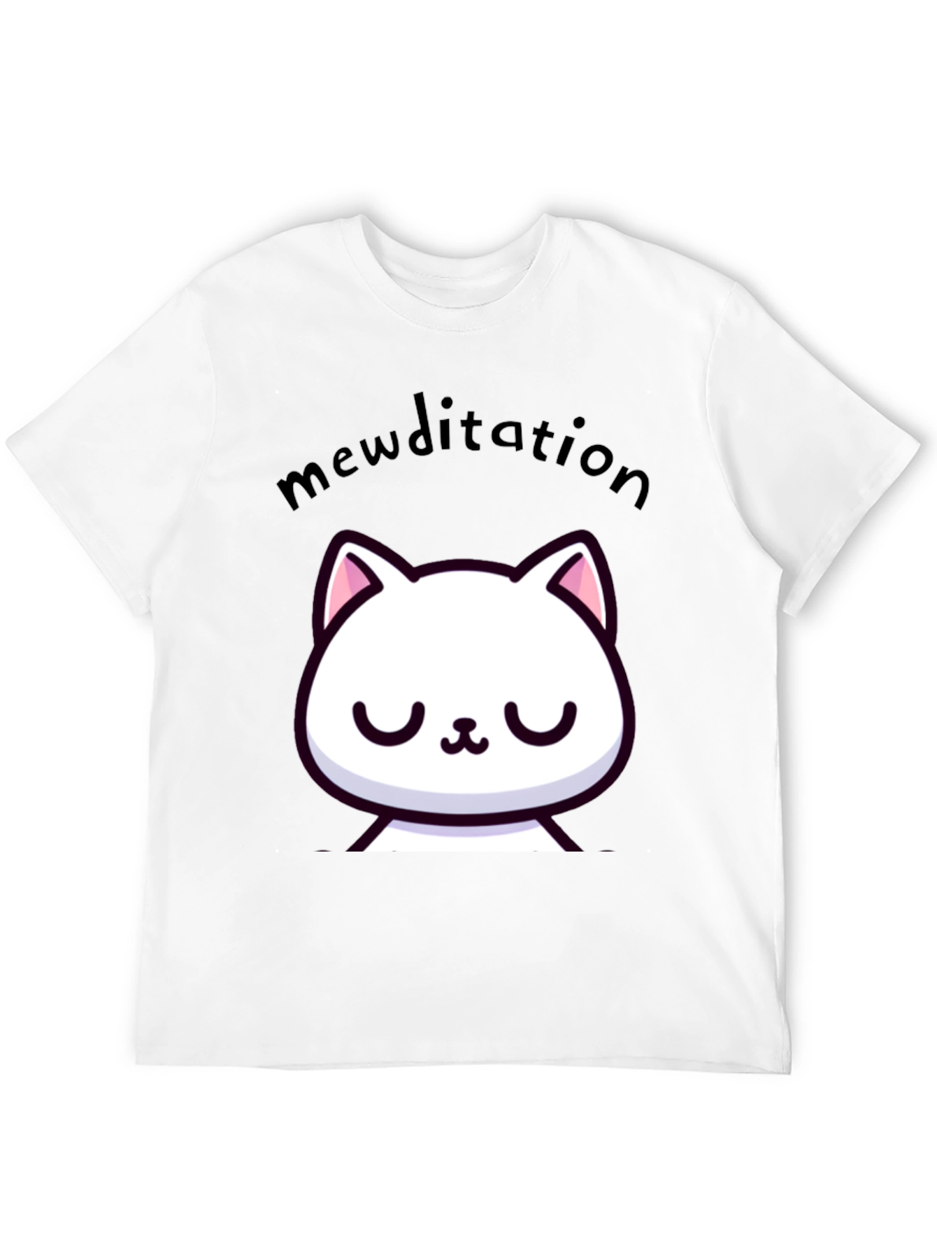 Mewditation Cat Graphic Tee - Funny Meditation Shirt