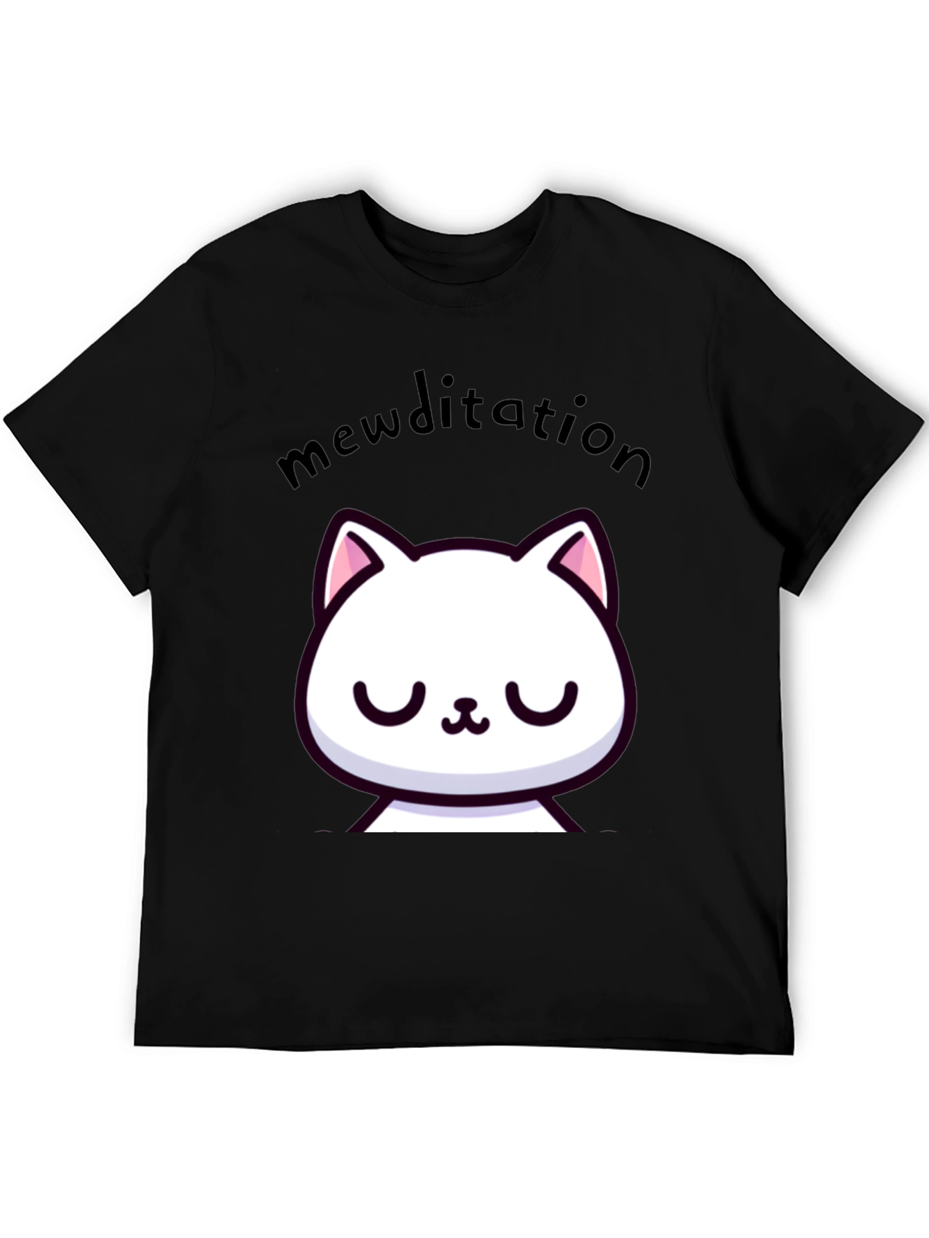 Mewditation Cat Graphic Tee - Funny Meditation Shirt